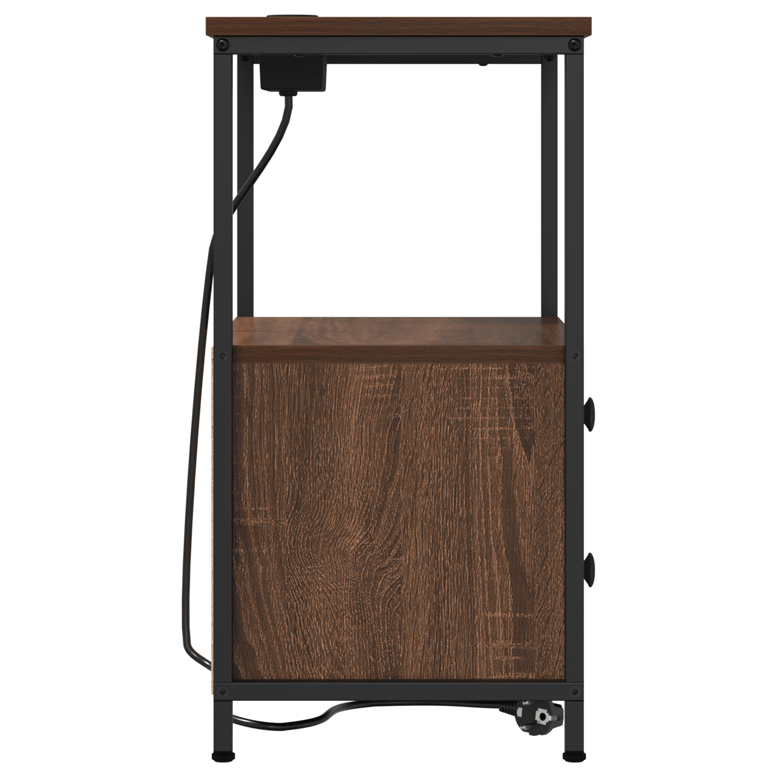Cabinet de noptiere cu statie de incarcare Stejar brun — imaginea 7