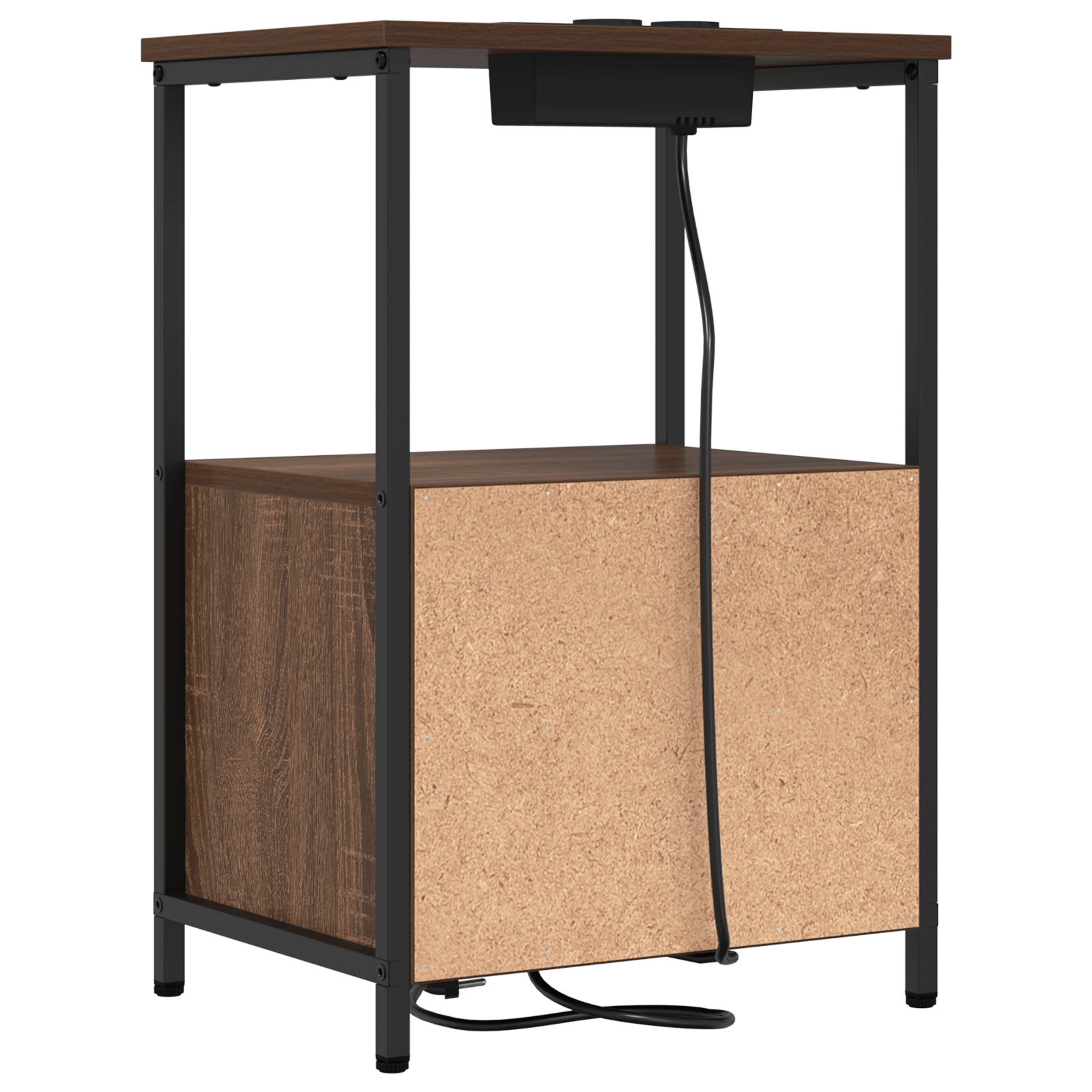 Cabinet de noptiere cu statie de incarcare Stejar brun — imaginea 8
