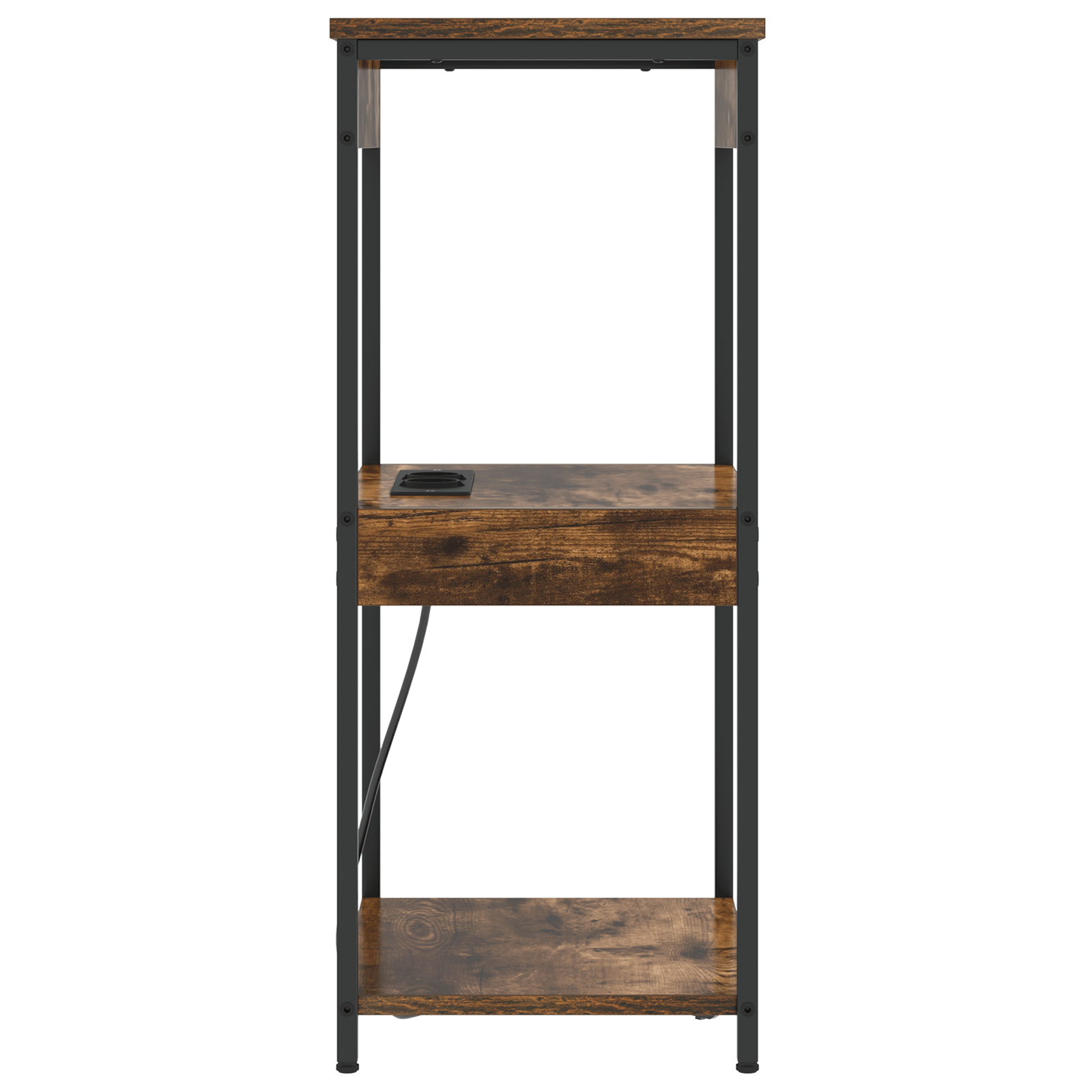 Cabinet de noptiere cu statie de incarcare Stejar afumat — imaginea 6