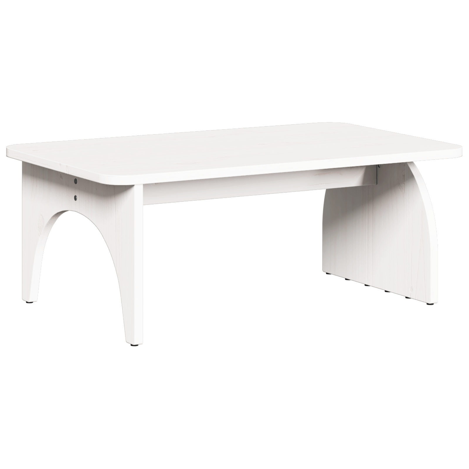 Masa de cafea Alb 80 x 50 x 31 cm Lemn de brad solid — imaginea 7