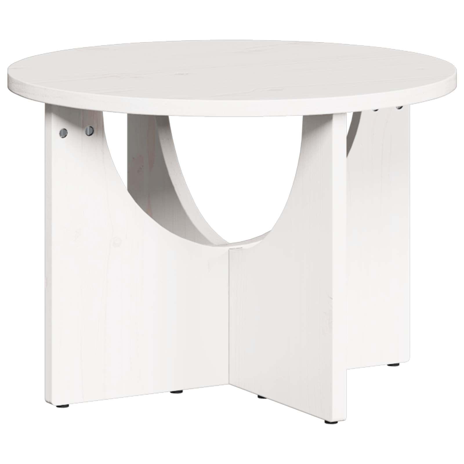 Masa de cafea Alb 50 x 50 x 35 cm Lemn de brad solid — imaginea 2