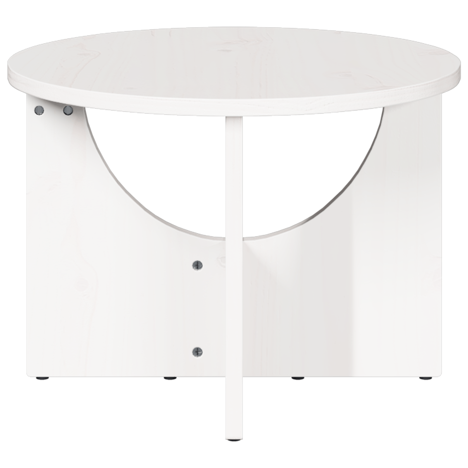 Masa de cafea Alb 50 x 50 x 35 cm Lemn de brad solid — imaginea 6