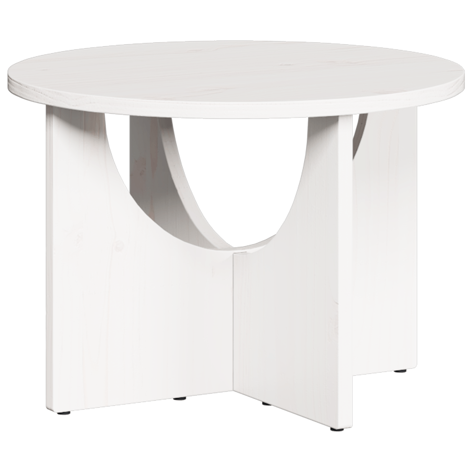 Masa de cafea Alb 50 x 50 x 35 cm Lemn de brad solid — imaginea 7