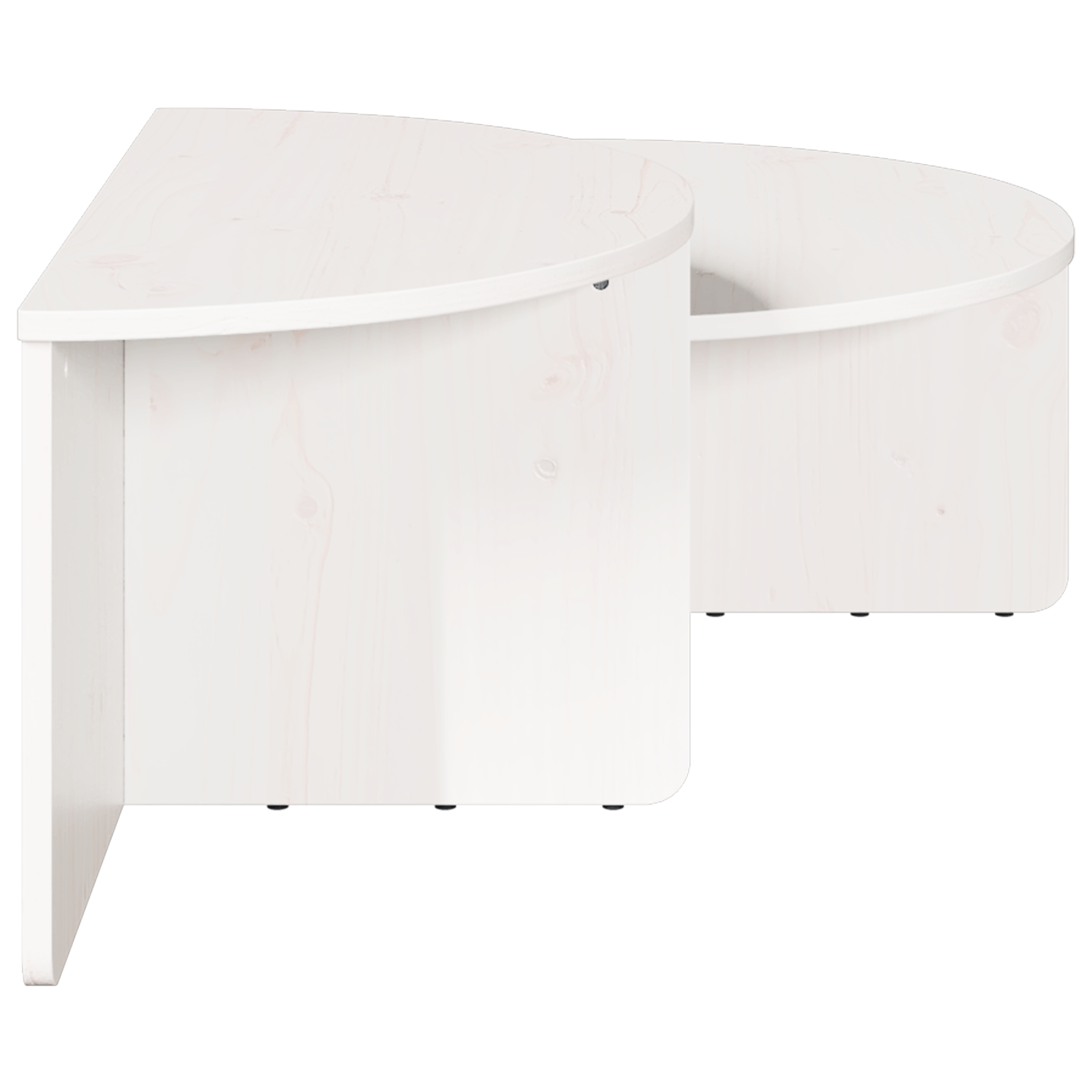 Masa de cafea 2 pcs Alb 79 x 39.5 x 40 cm Lemn de brad solid — imaginea 9