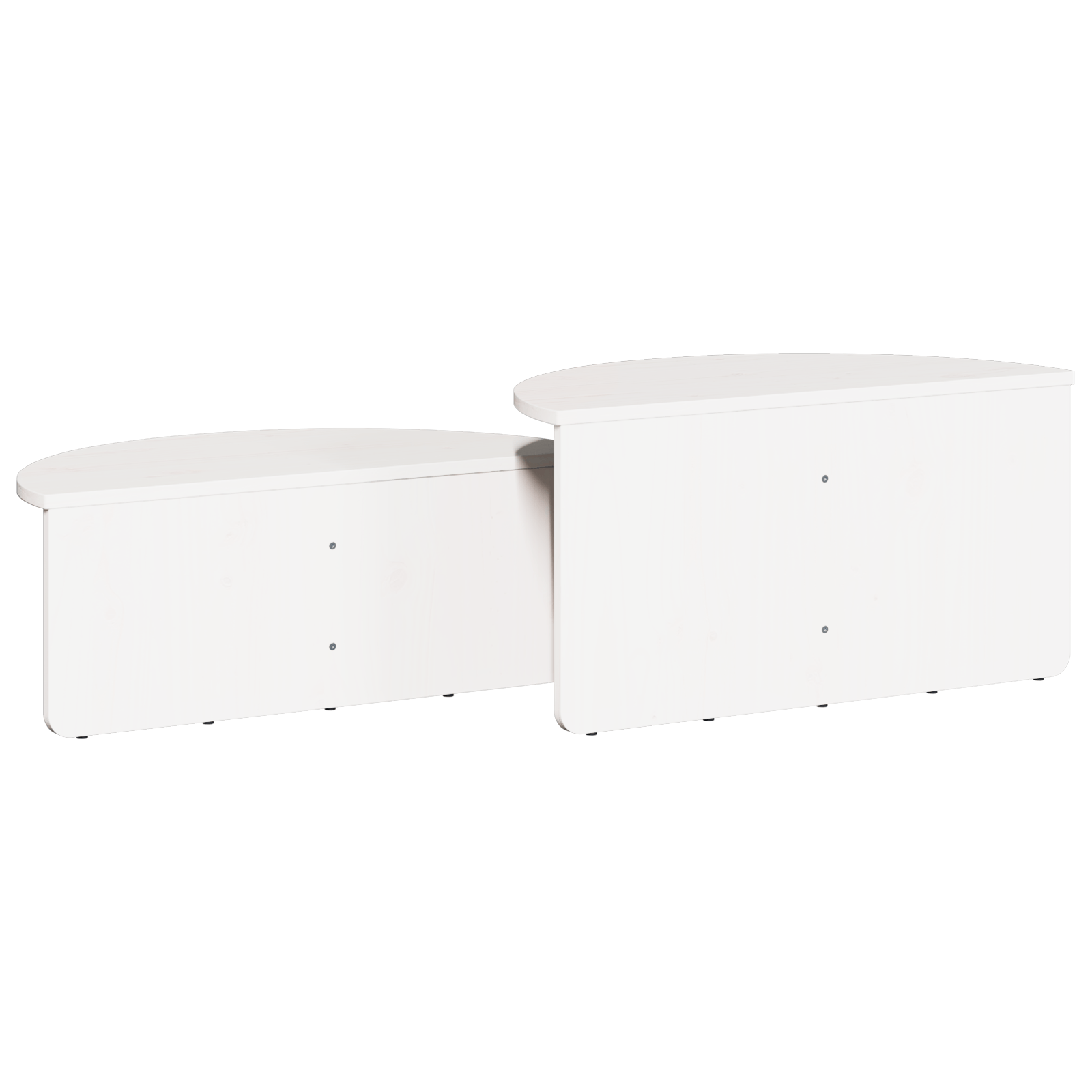 Masa de cafea 2 pcs Alb 79 x 39.5 x 40 cm Lemn de brad solid — imaginea 10