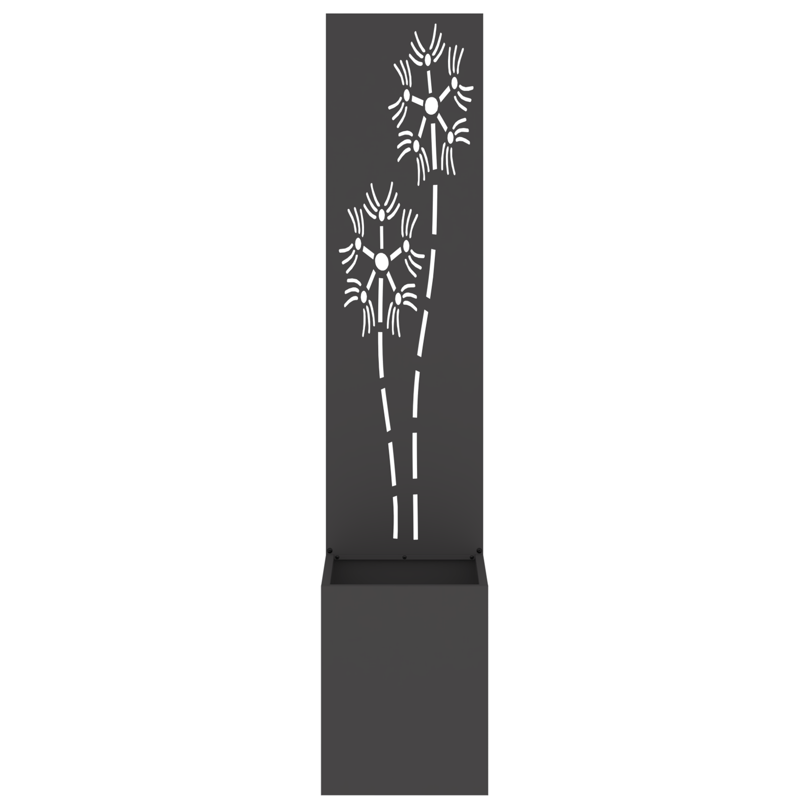 Ghiveci de Gradina cu Panou Decorativ Negru 32 x 140 cm — imaginea 5
