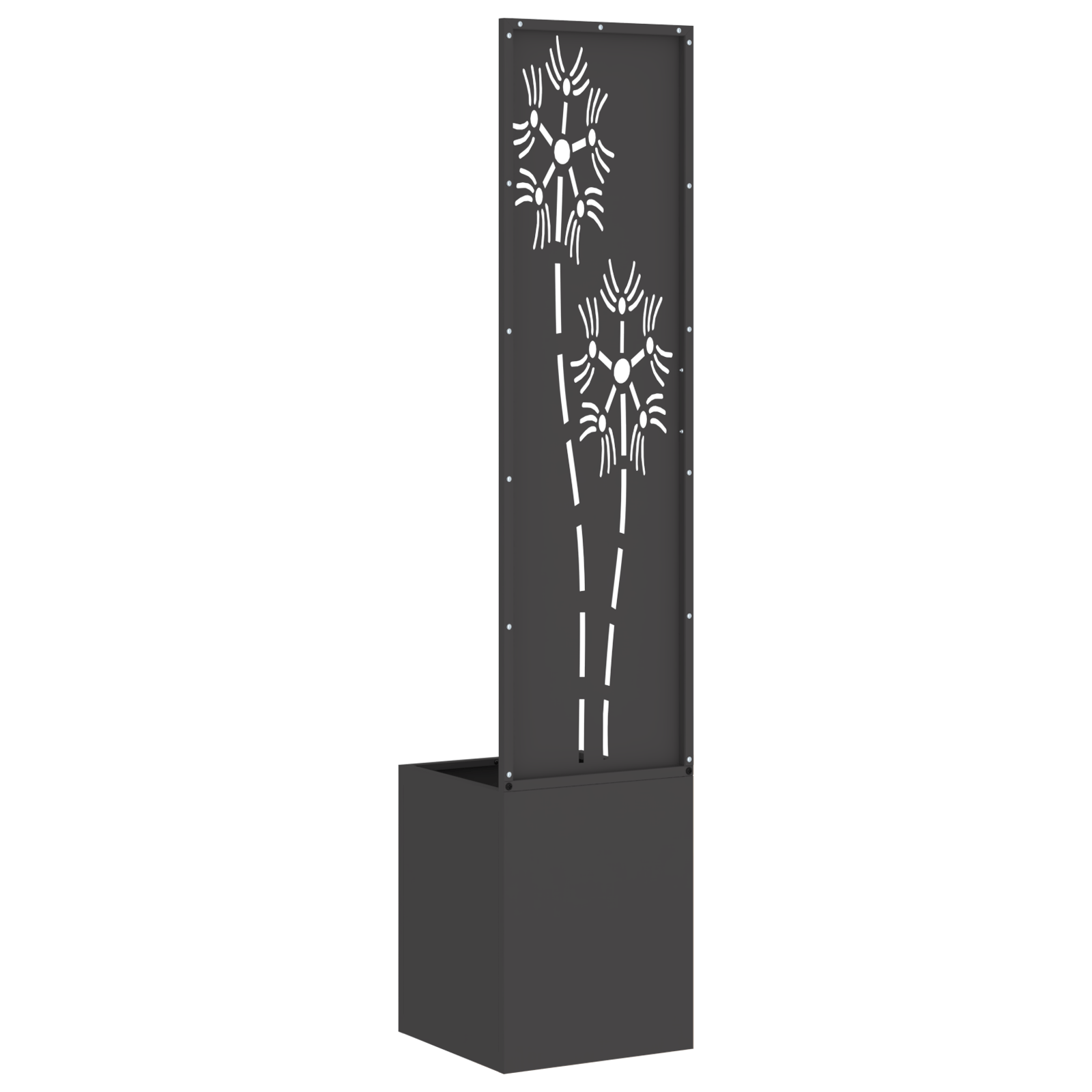 Ghiveci de Gradina cu Panou Decorativ Negru 32 x 140 cm — imaginea 7