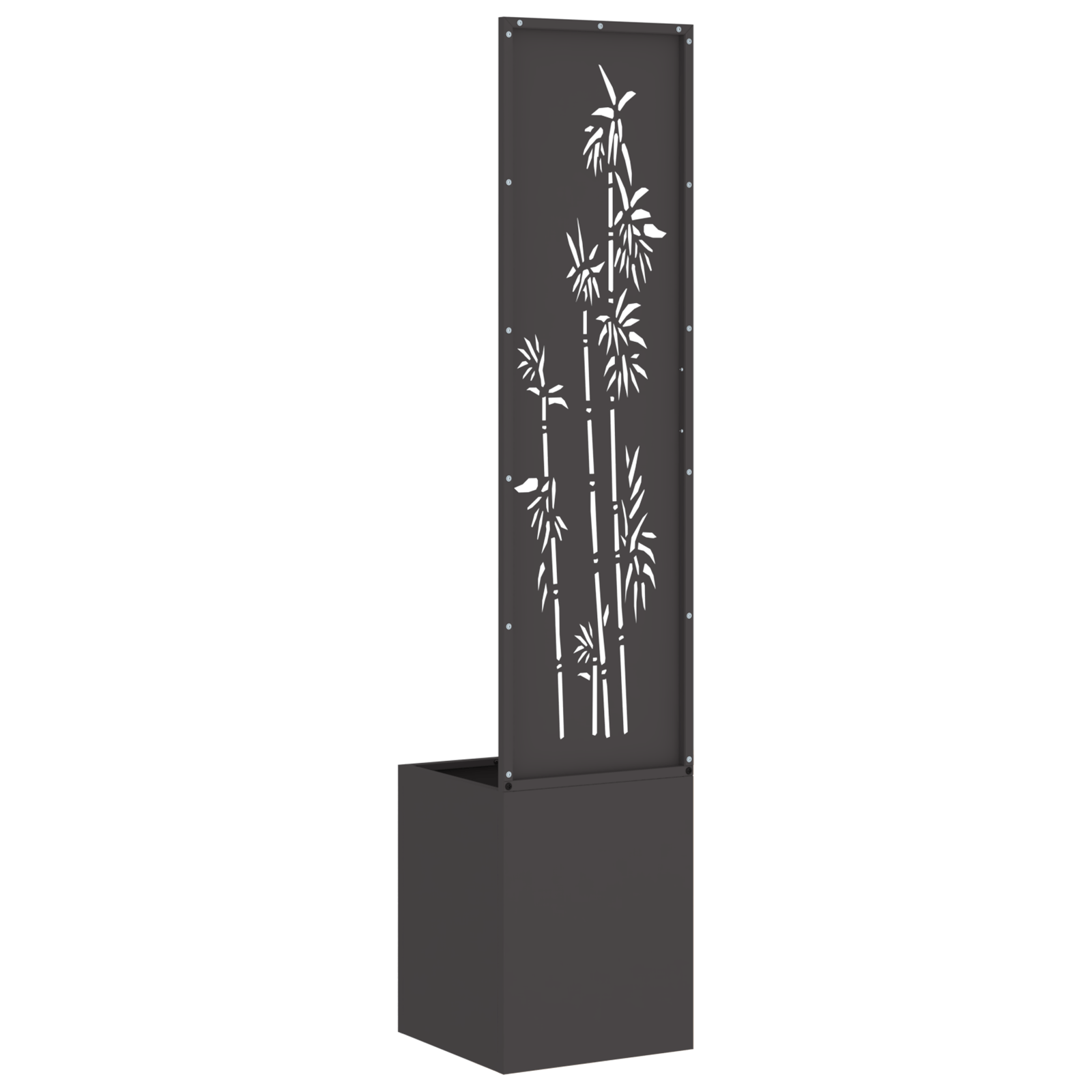 Ghiveci de Gradina cu Panou Decorativ Negru 32 x 140 cm — imaginea 7