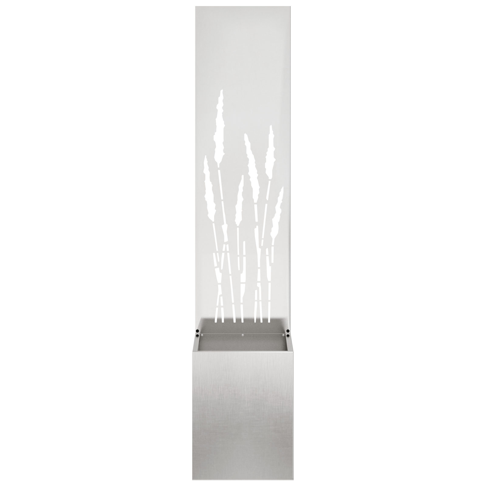 Ghiveci de Gradina cu Panou Decorativ Argintiu 32 x 140 cm — imaginea 5
