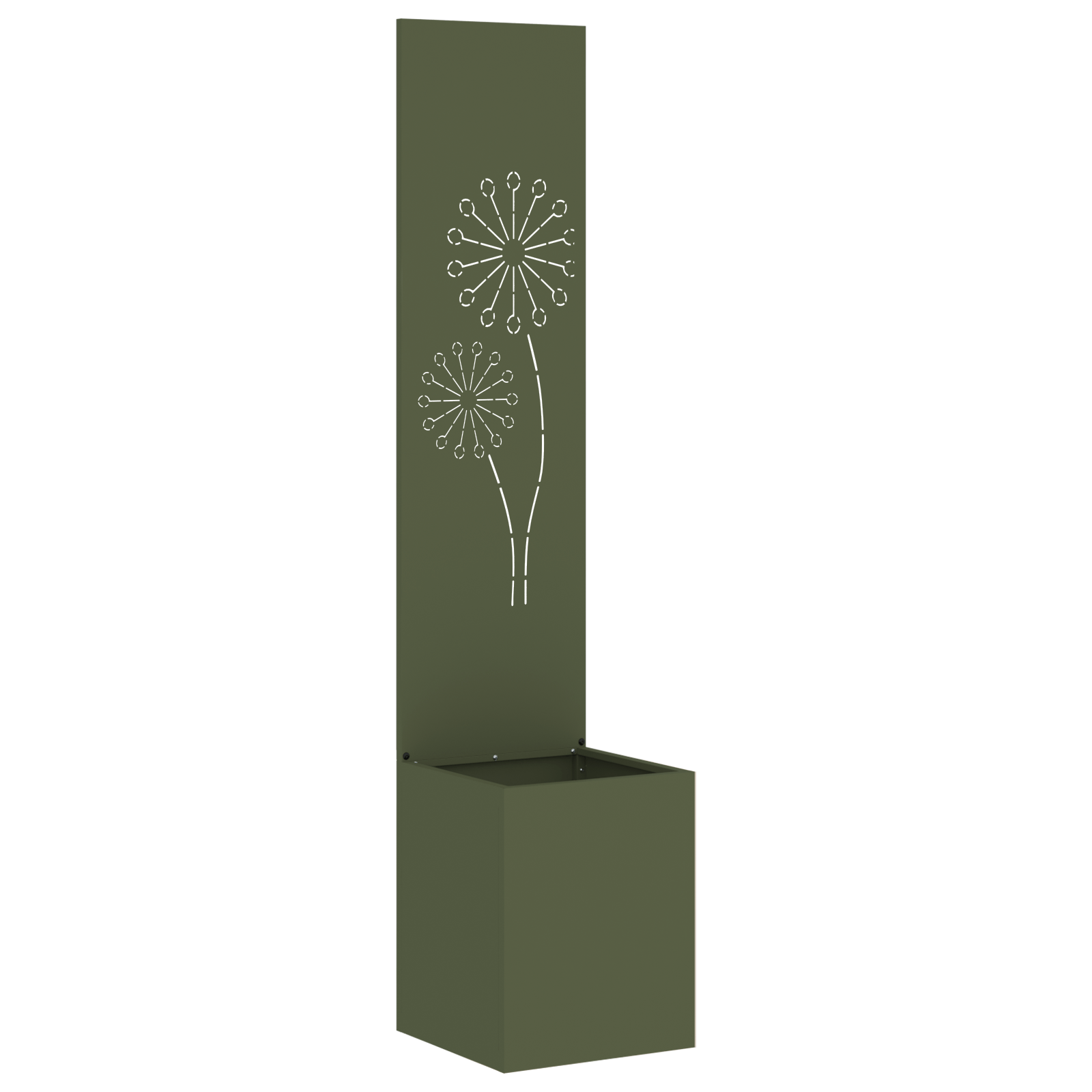 Ghiveci de Gradina cu Panou Decorativ Olivengrønn 32 x 140 cm — imaginea 2