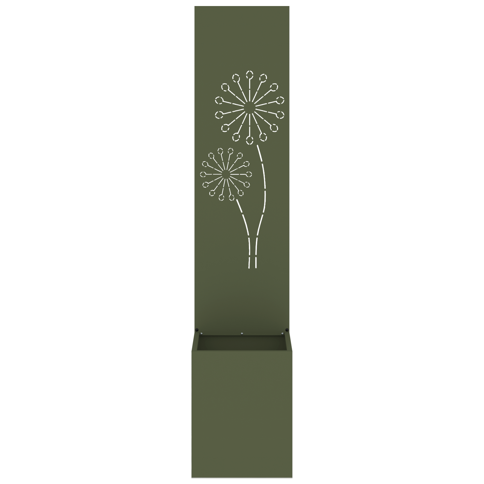 Ghiveci de Gradina cu Panou Decorativ Olivengrønn 32 x 140 cm — imaginea 5