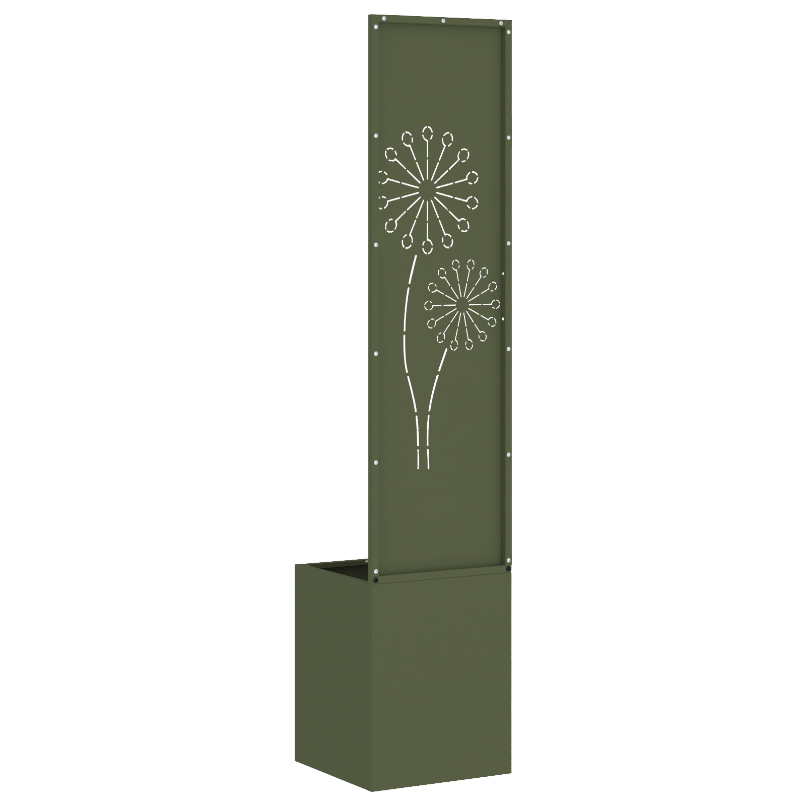 Ghiveci de Gradina cu Panou Decorativ Olivengrønn 32 x 140 cm — imaginea 7