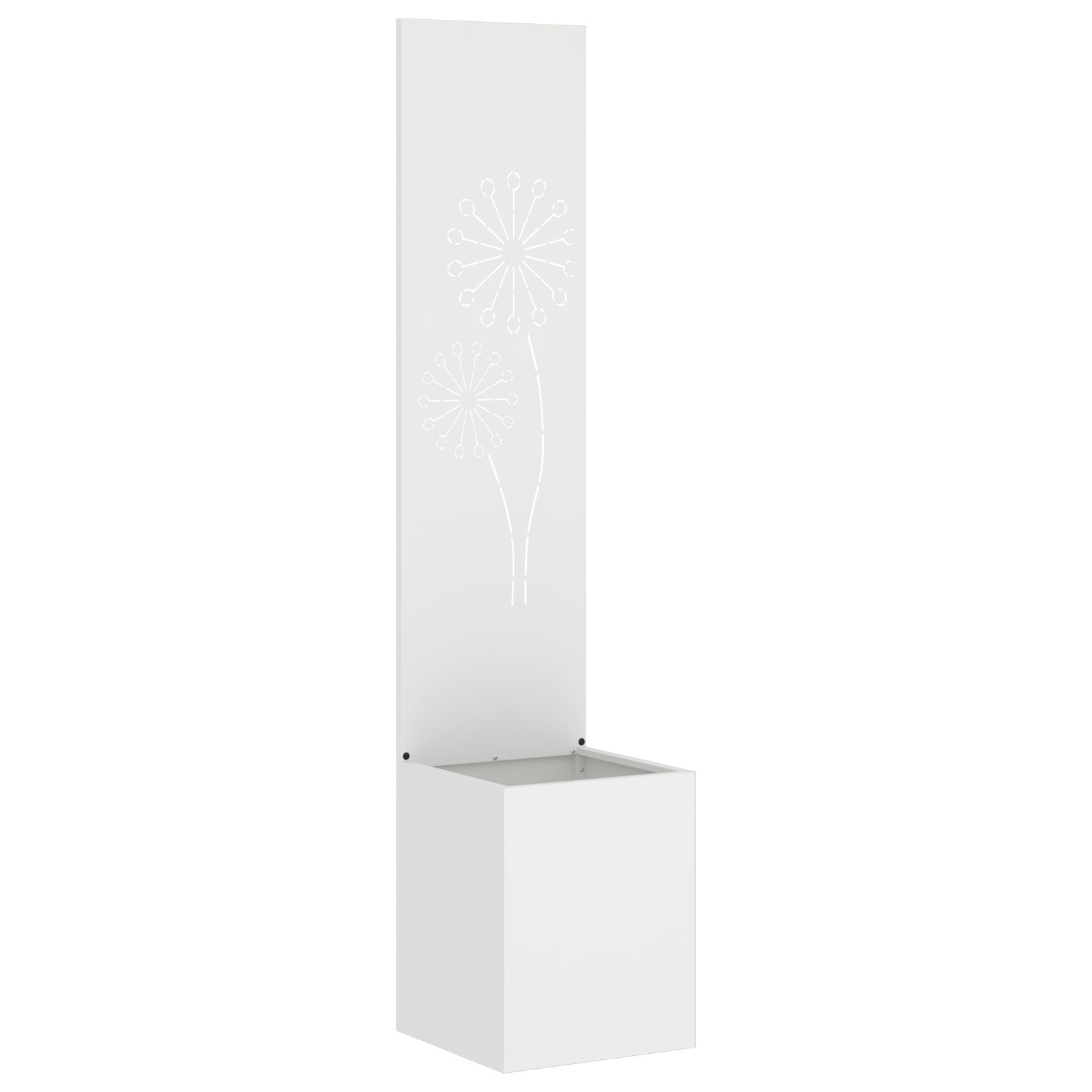 Ghiveci de Gradina cu Panou Decorativ Alb 32 x 140 cm — imaginea 2
