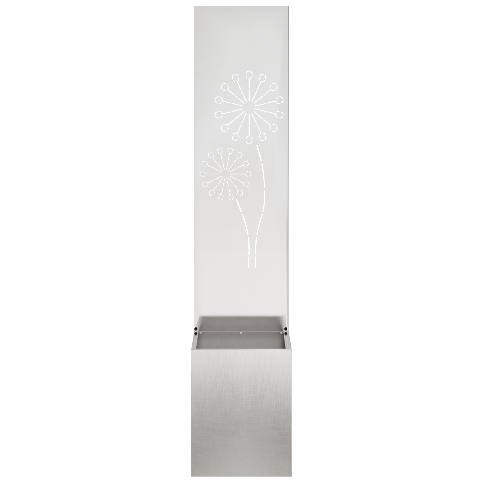 Ghiveci de Gradina cu Panou Decorativ Argintiu 32 x 140 cm — imaginea 5