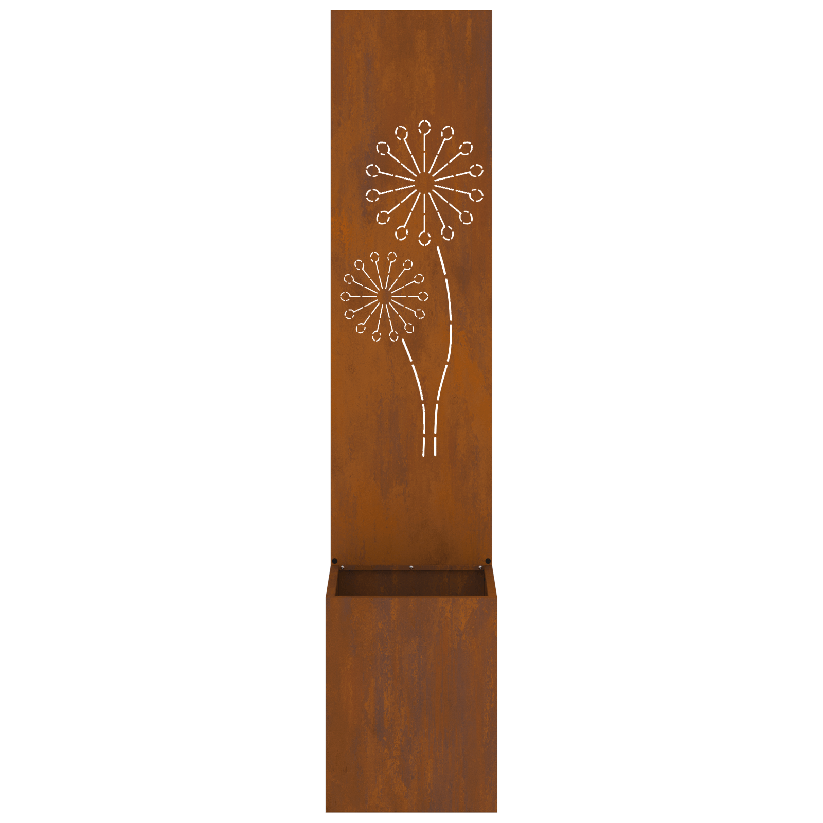 Ghiveci de Gradina cu Panou Decorativ Ruginit 32 x 140 cm — imaginea 6