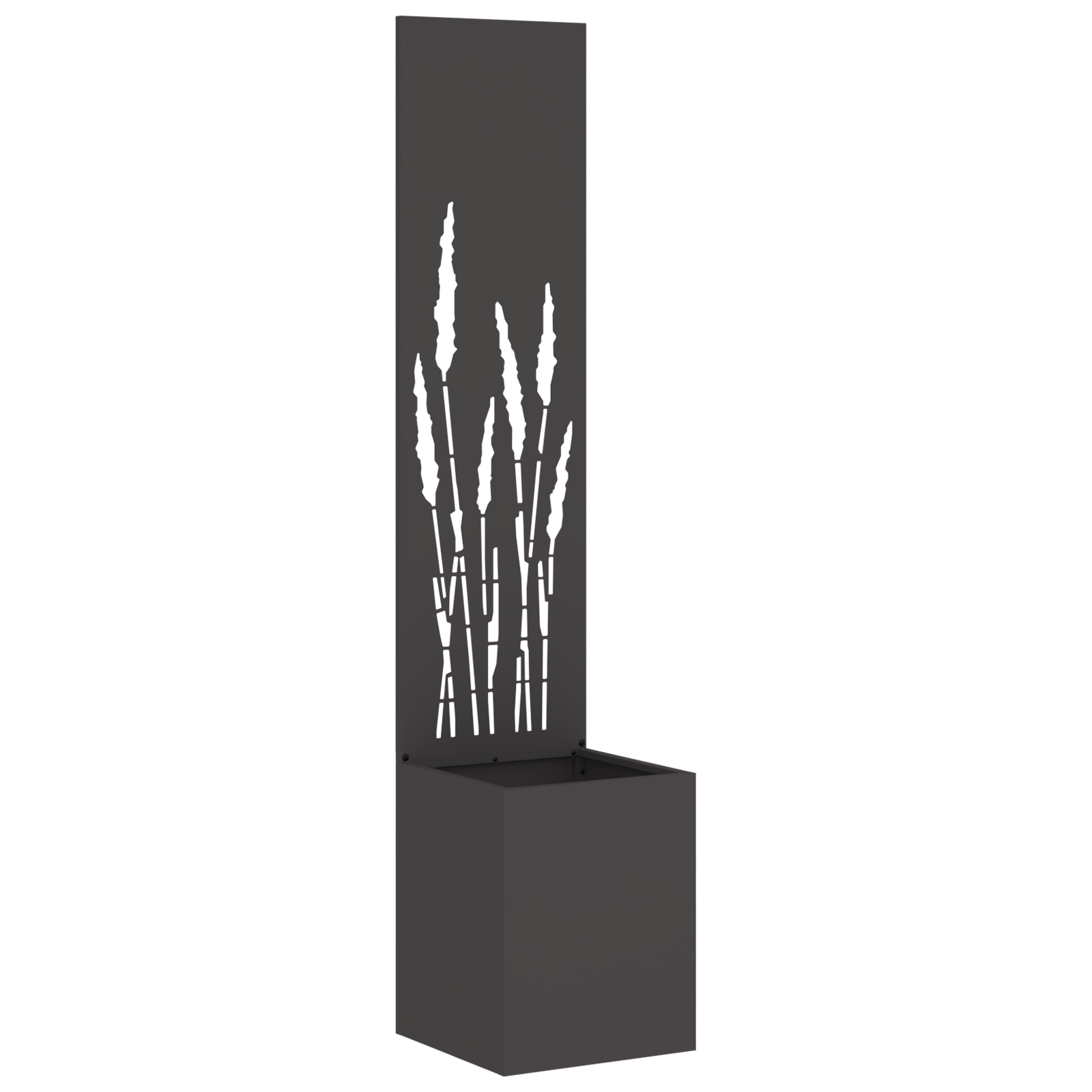 Ghiveci de Gradina cu Panou Decorativ Negru 32 x 140 cm — imaginea 2