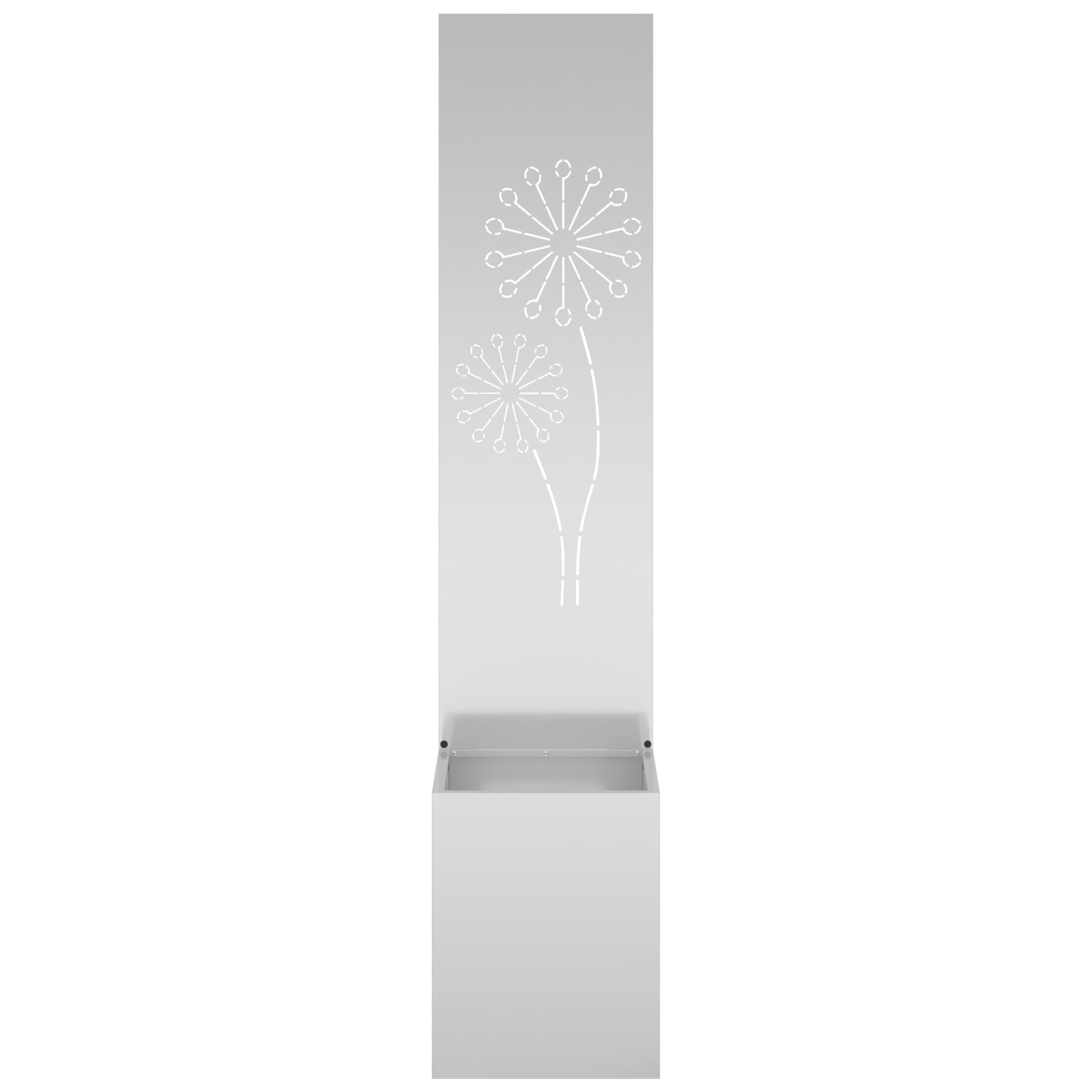 Ghiveci de Gradina cu Panou Decorativ Argintiu 32 x 140 cm — imaginea 5