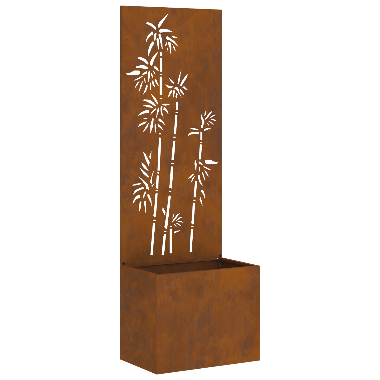 Ghiveci de Gradina cu Panou Decorativ Ruginit 50 x 140 cm — imaginea 2