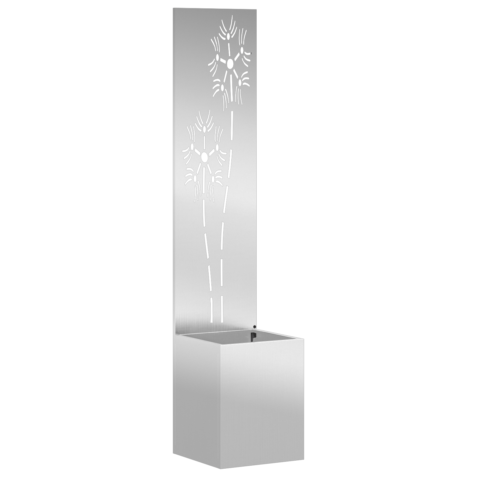 Ghiveci de Gradina cu Panou Decorativ Argintiu 32 x 140 cm — imaginea 2