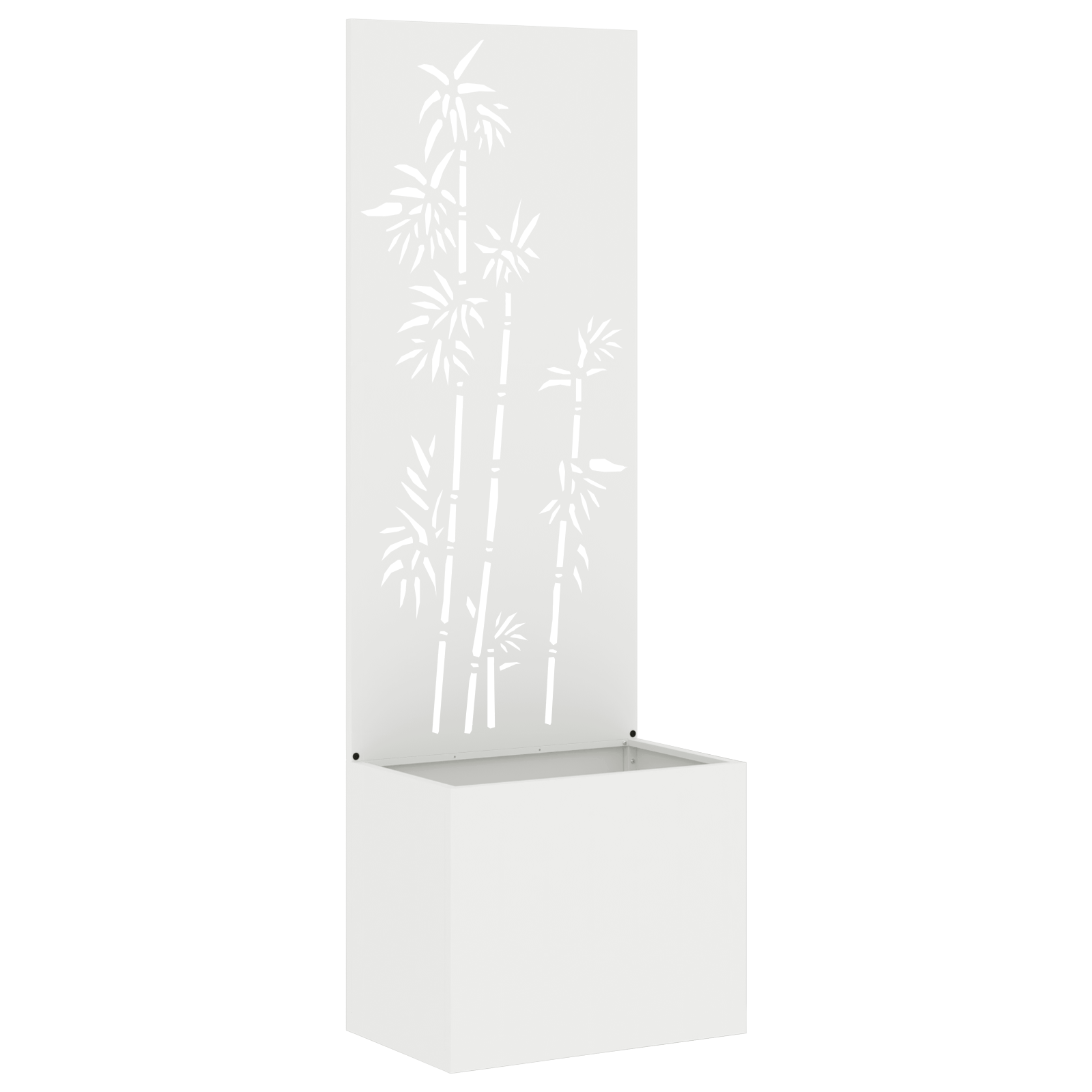 Ghiveci de Gradina cu Panou Decorativ Alb 50 x 140 cm — imaginea 2