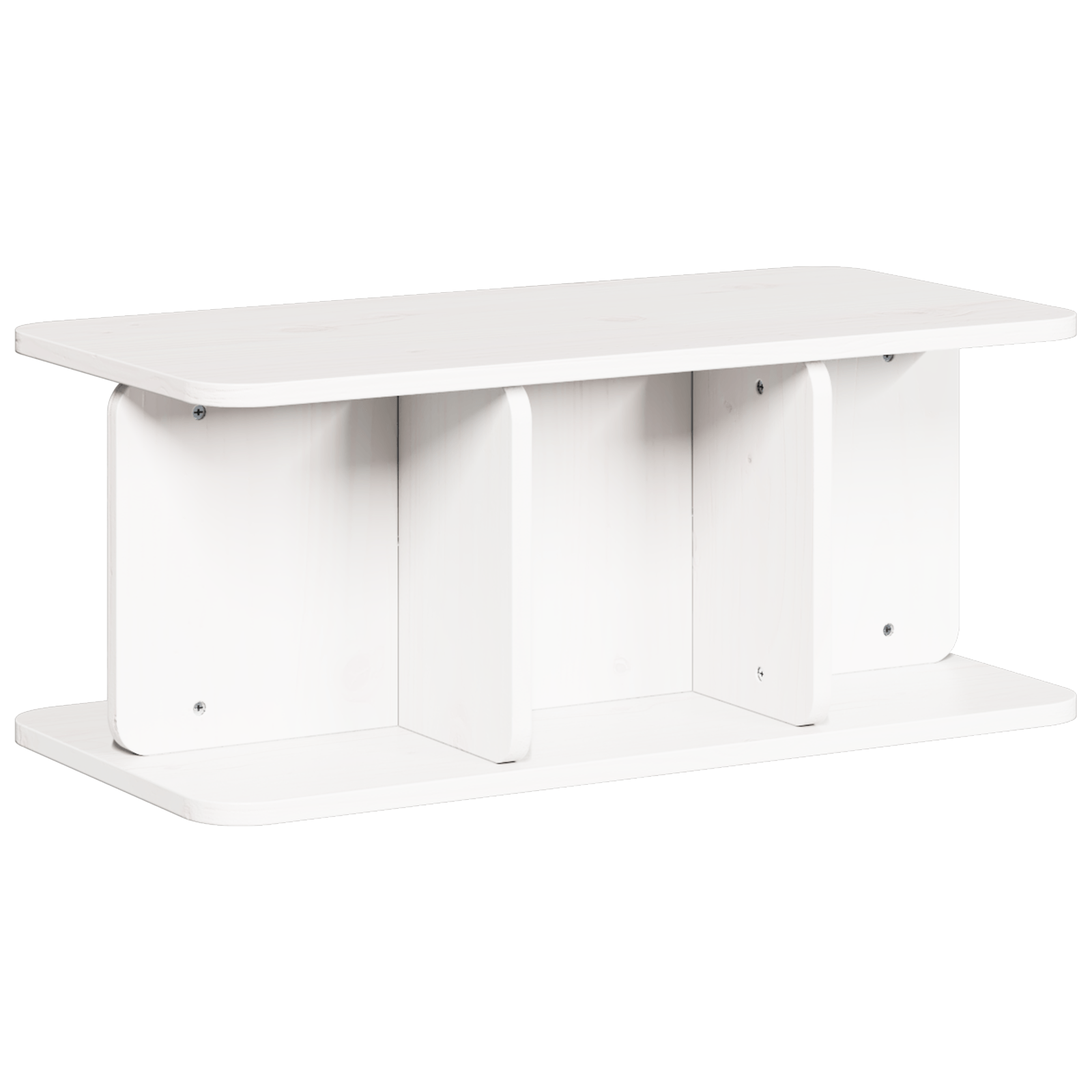 Masa de cafea Alb 80 x 39.5 x 33.5 cm Lemn de brad solid — imaginea 2