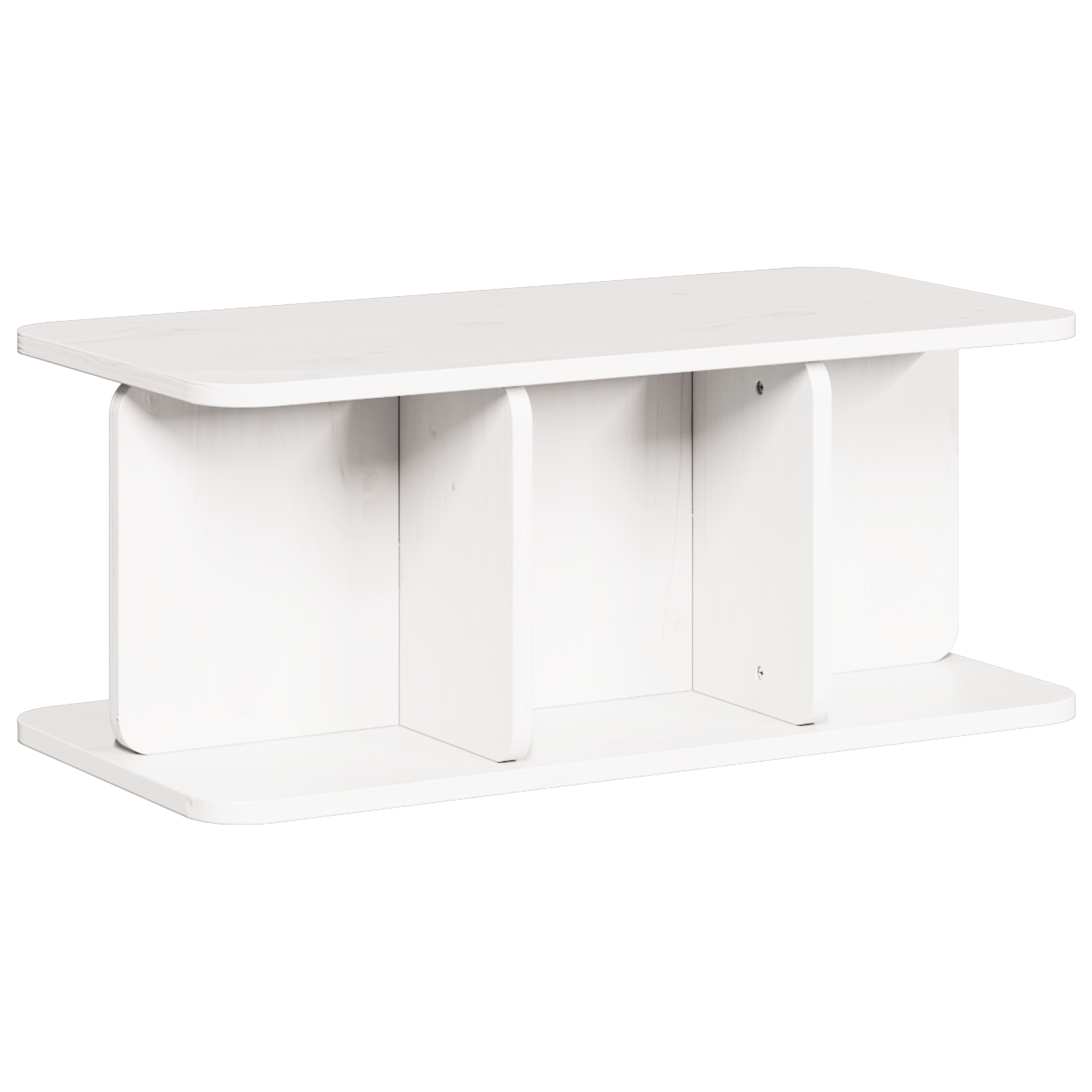 Masa de cafea Alb 80 x 39.5 x 33.5 cm Lemn de brad solid — imaginea 7