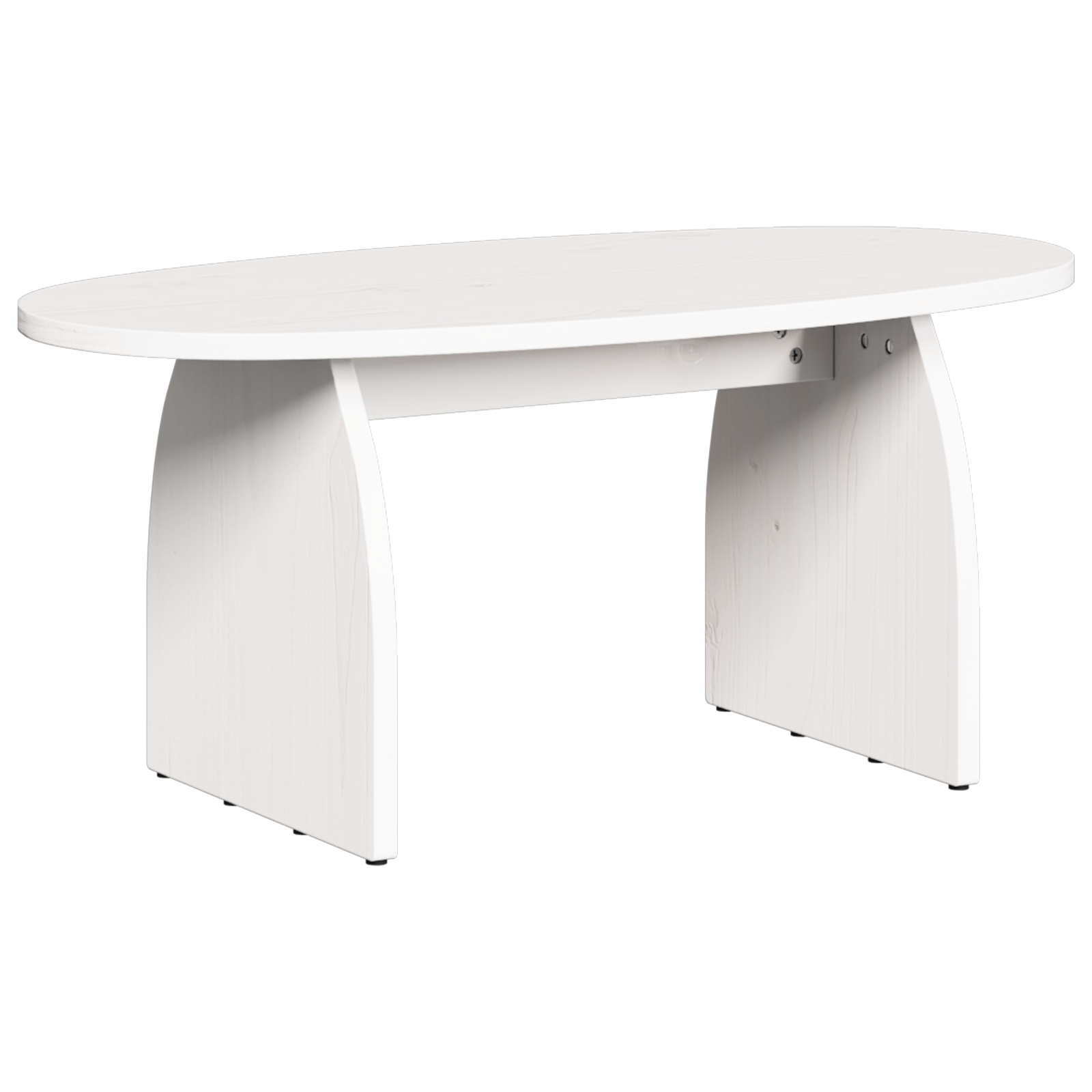 Masa de cafea Alb 80 x 40 x 35 cm Lemn de brad solid — imaginea 2