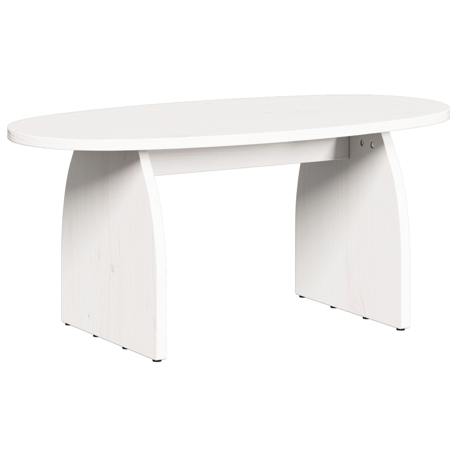 Masa de cafea Alb 80 x 40 x 35 cm Lemn de brad solid — imaginea 9