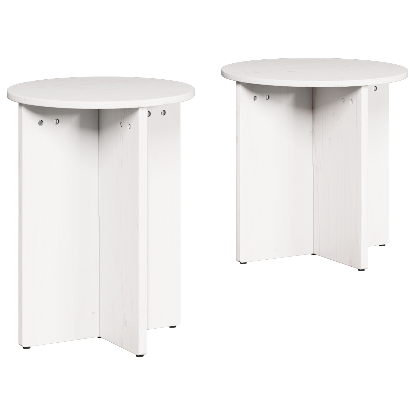 Set de masute de cafea 2 pcs Alb 41.5 x 41.5 x 41 cm — imaginea 2