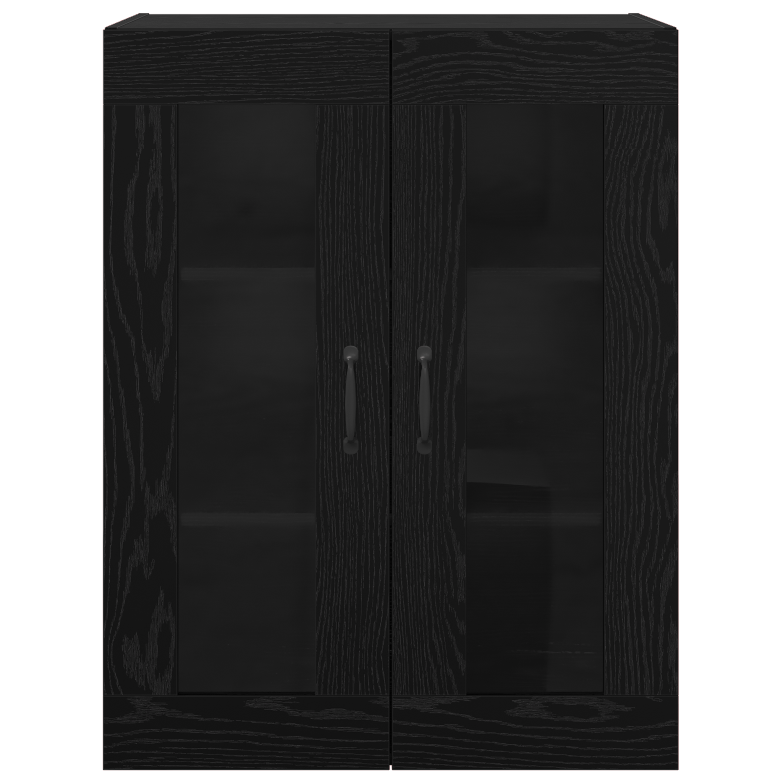Dulap de perete suspendat Negru 69.5 x 34 x 90 cm Lemn compozit — imaginea 6