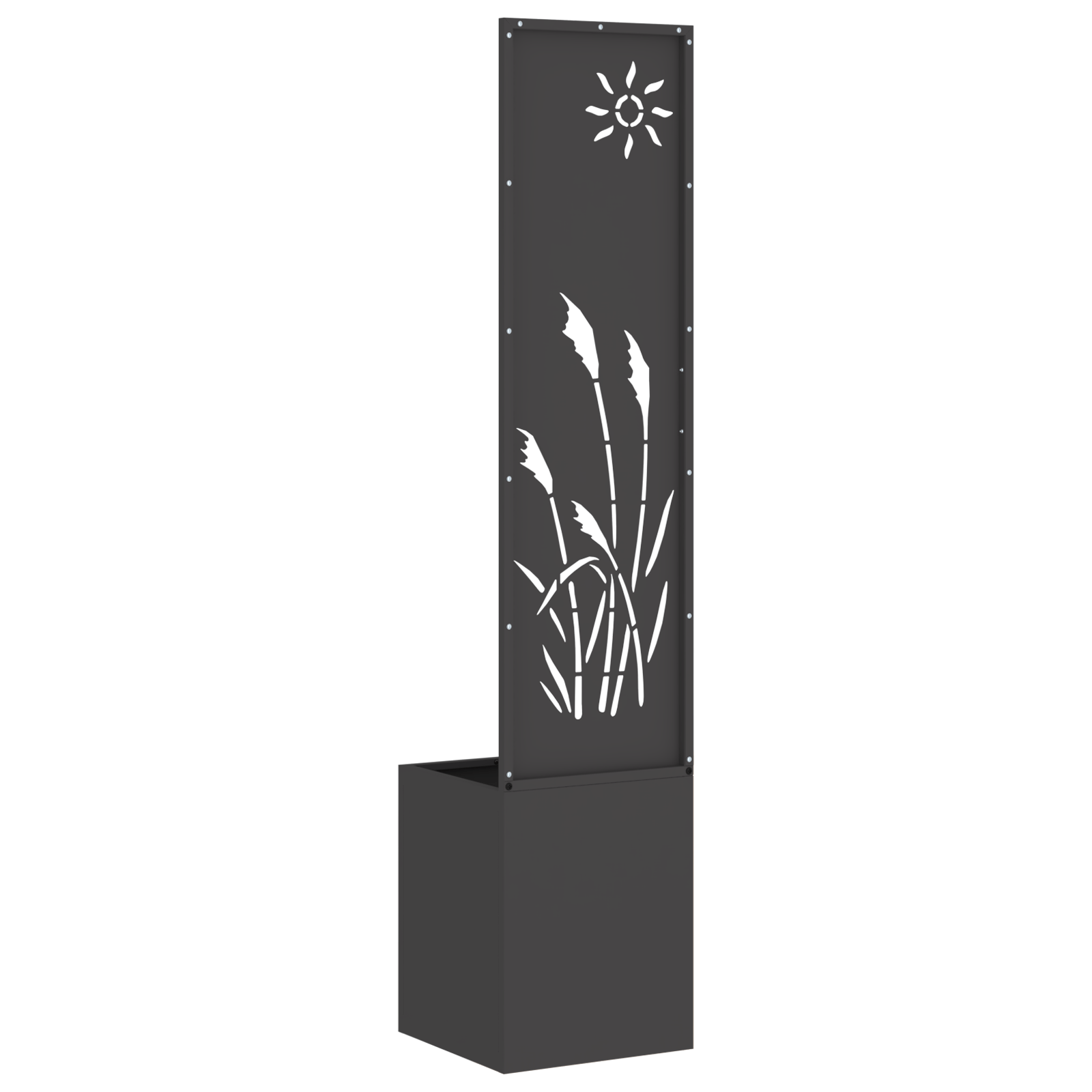 Ghiveci de Gradina cu Panou Decorativ Negru 32 x 140 cm — imaginea 7