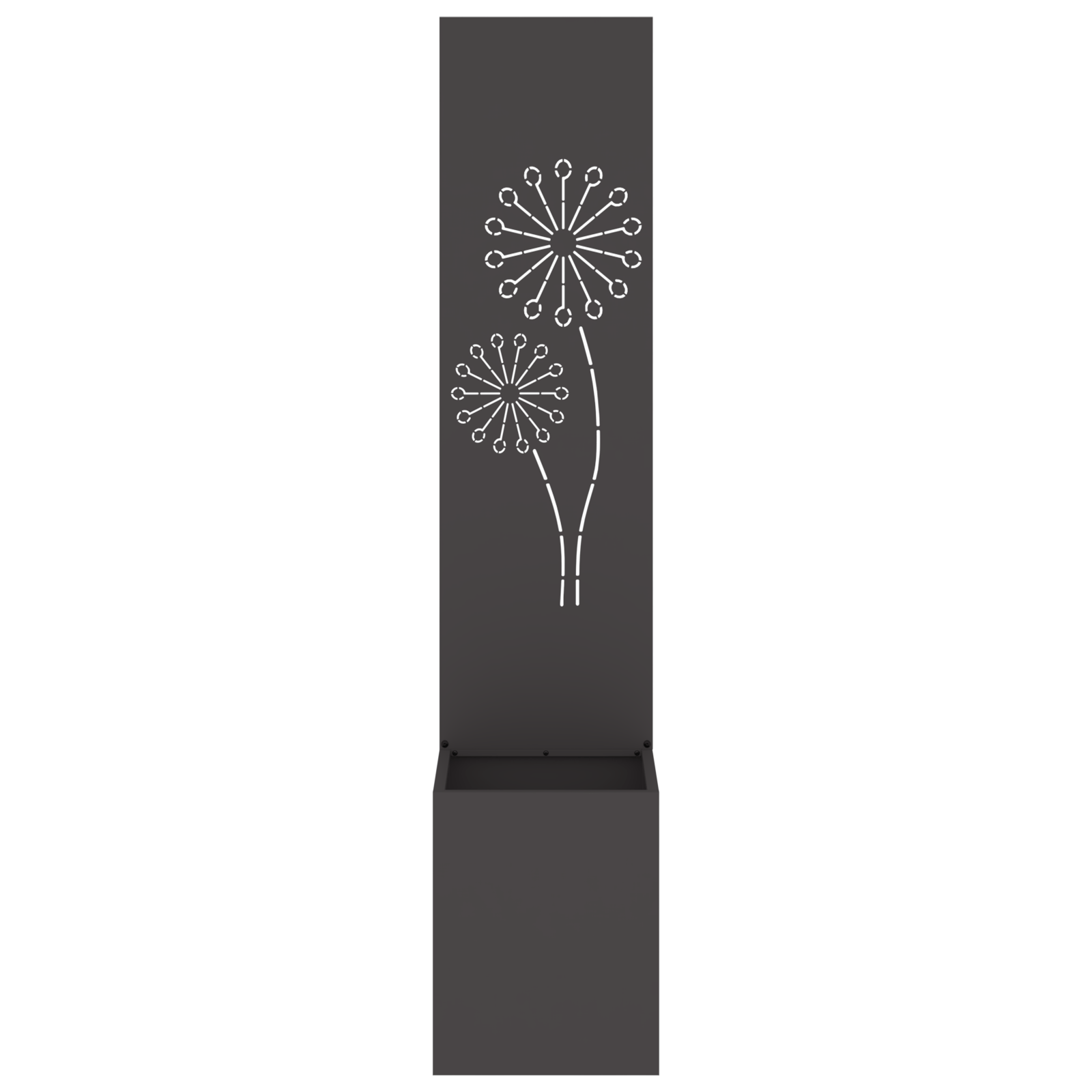Ghiveci de Gradina cu Panou Decorativ Negru 32 x 140 cm — imaginea 5