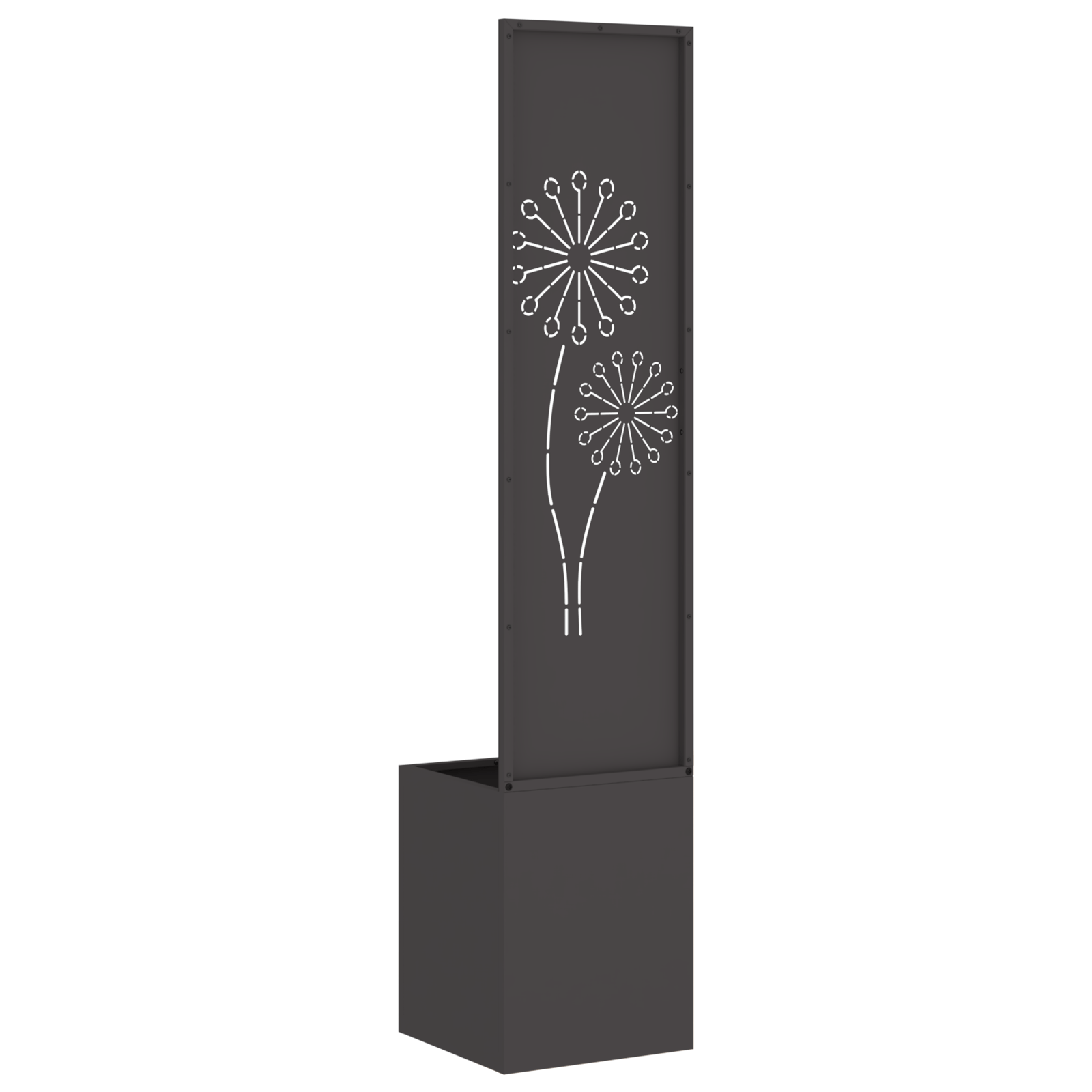 Ghiveci de Gradina cu Panou Decorativ Negru 32 x 140 cm — imaginea 7