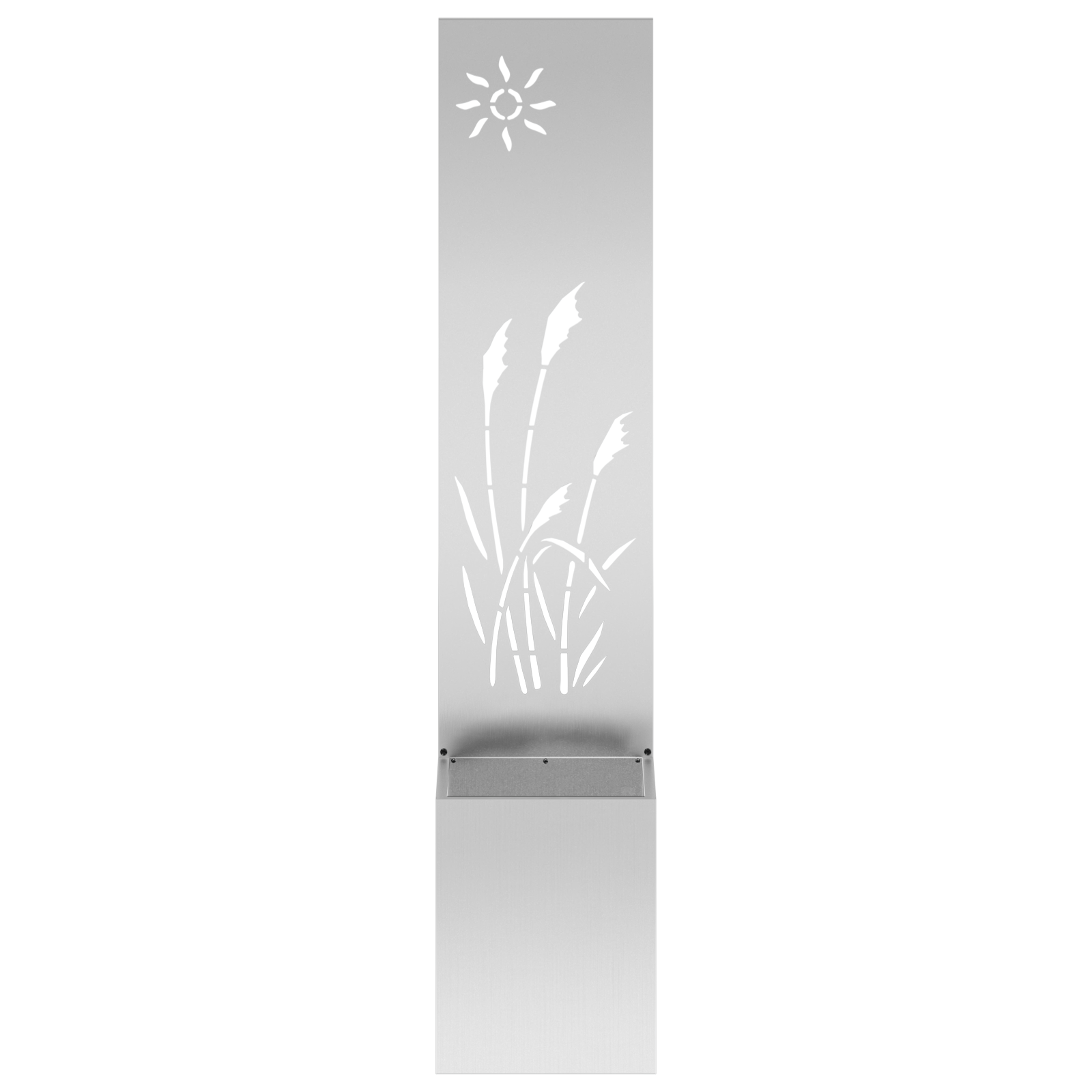 Ghiveci de Gradina cu Panou Decorativ Argintiu 32 x 140 cm — imaginea 5