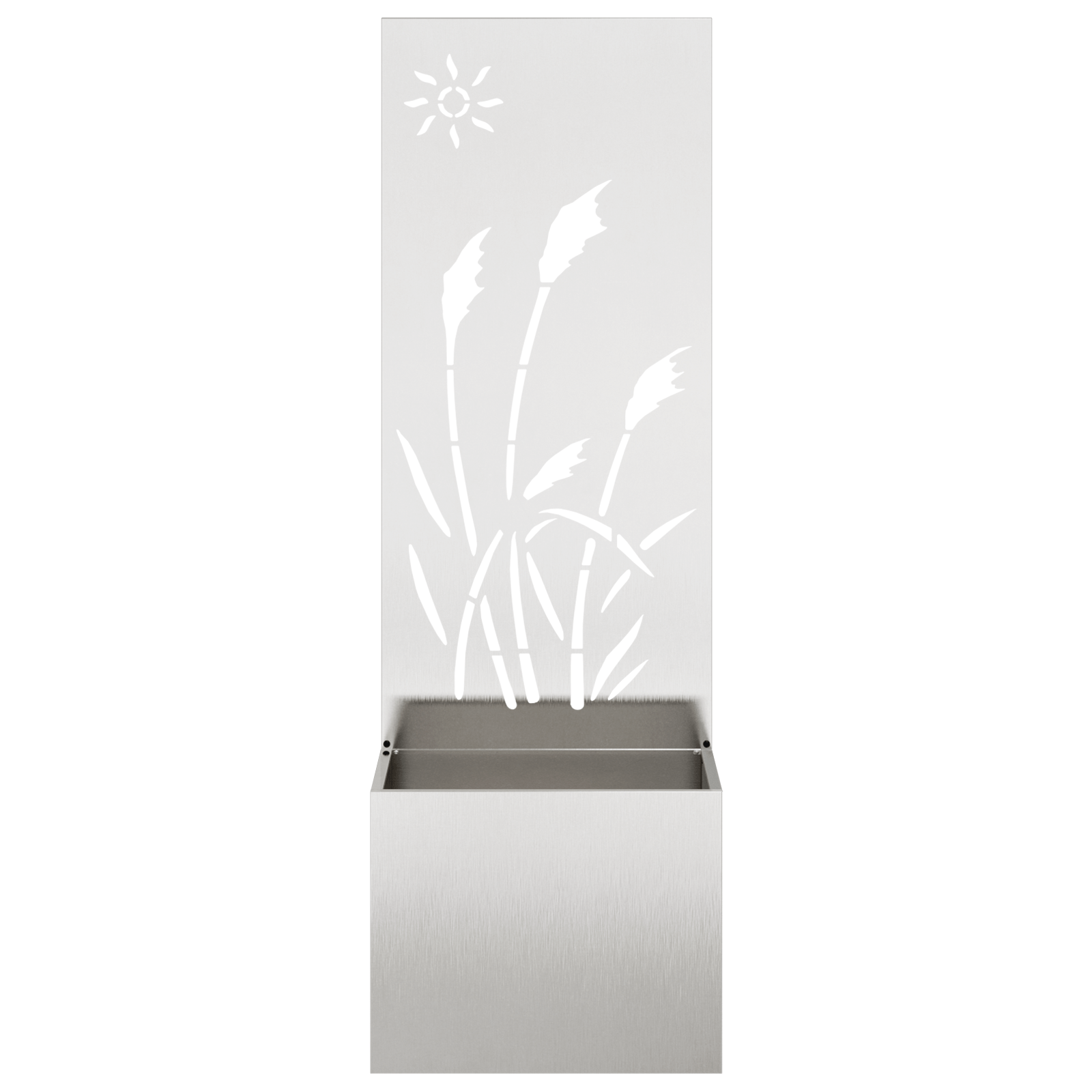 Ghiveci de Gradina cu Panou Decorativ Argintiu 50 x 140 cm — imaginea 5