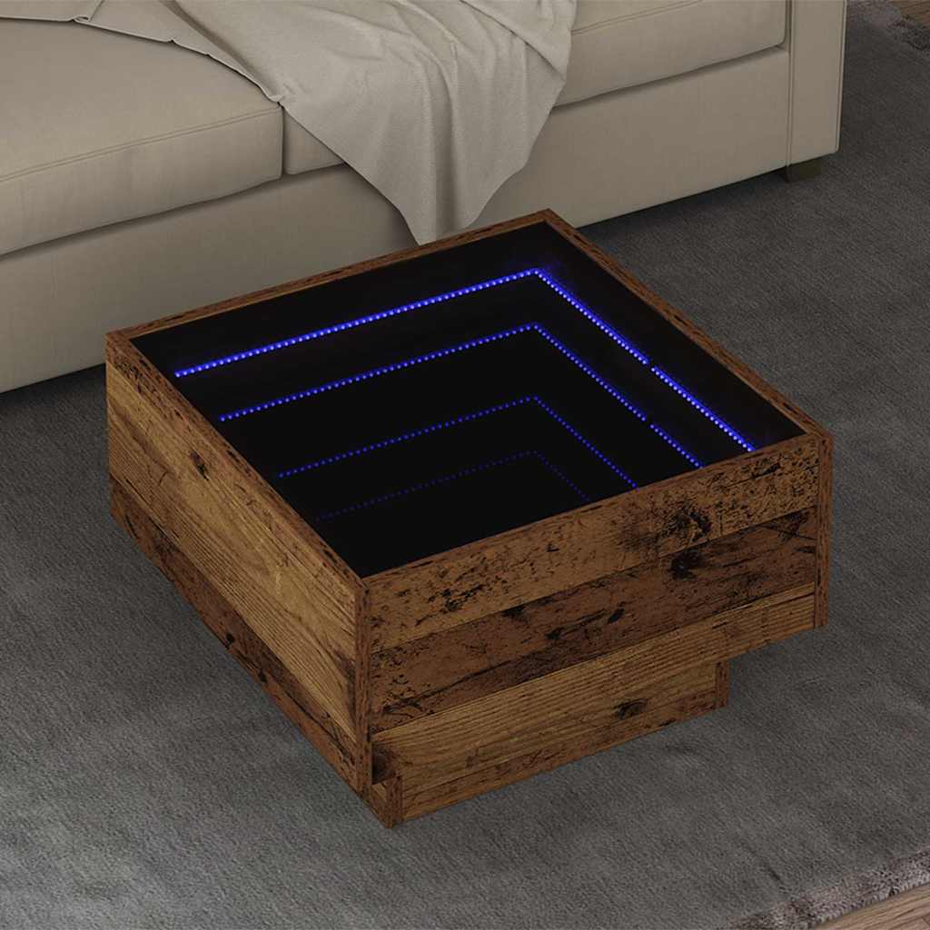 Masa de cafea Lemn vechi 50 x 50 x 30 cm Lemn compozit — imaginea 2