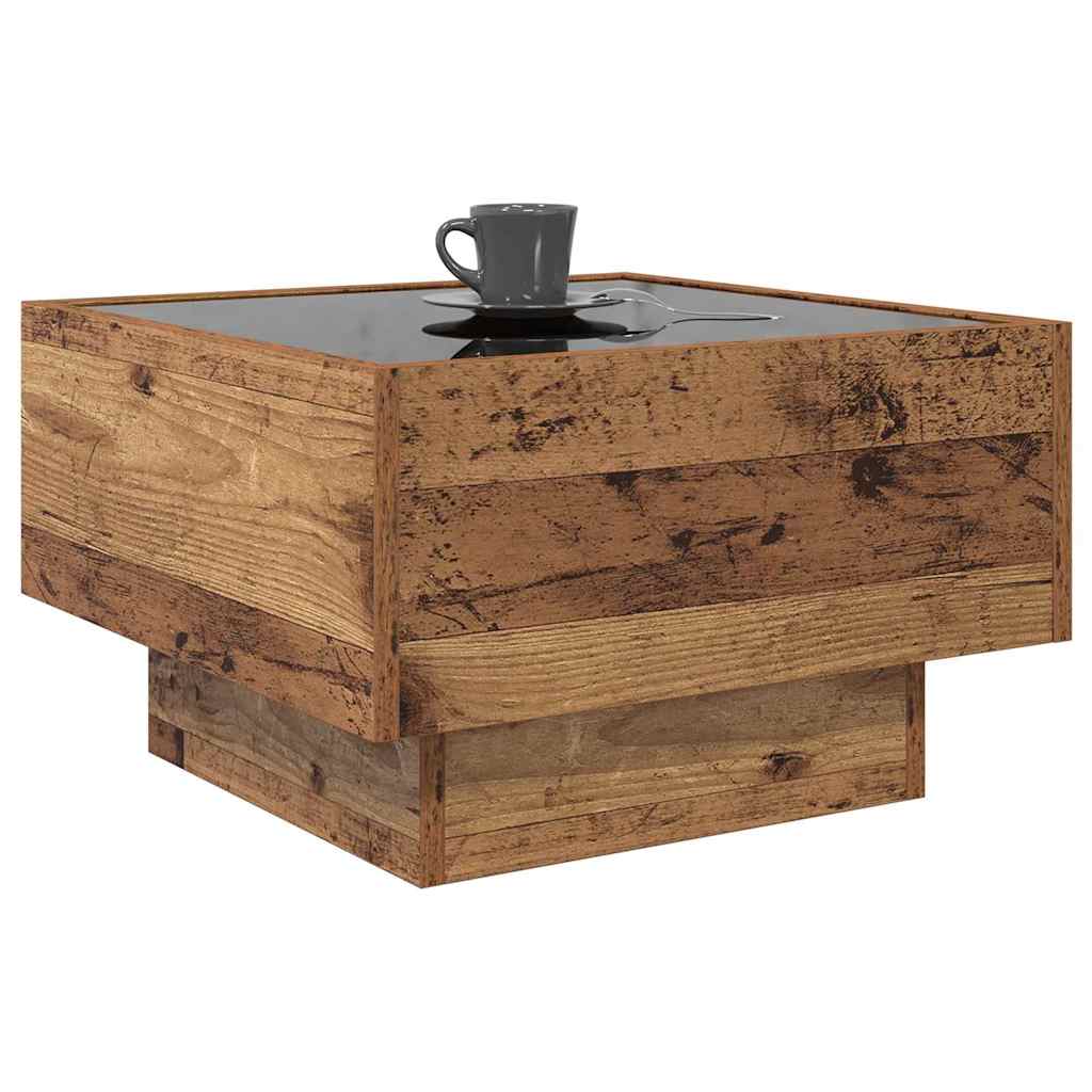 Masa de cafea Lemn vechi 50 x 50 x 30 cm Lemn compozit — imaginea 4