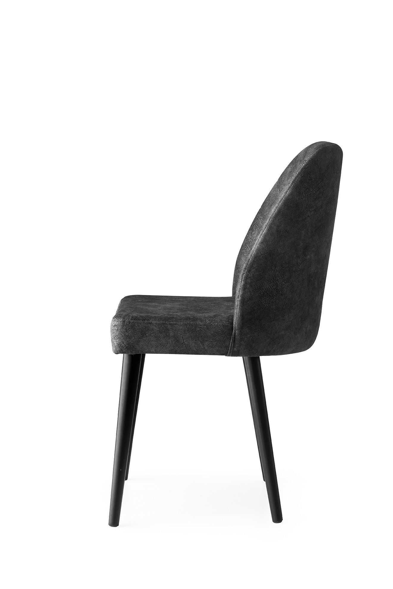 Set scaune, Hanah Home, catifea, antracit, 50x49x90 cm, 2 bucati — imaginea 3