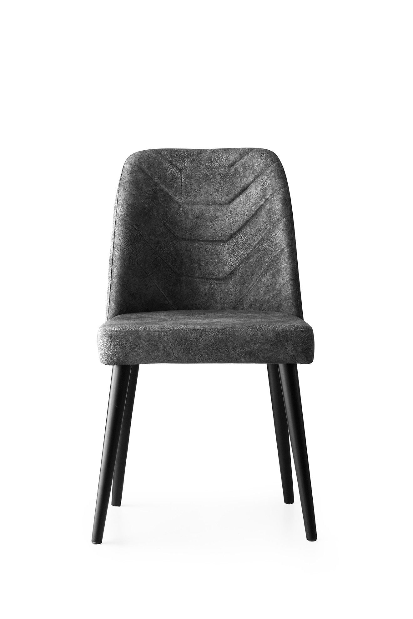 Set scaune, Hanah Home, catifea, antracit, 50x49x90 cm, 2 bucati — imaginea 6