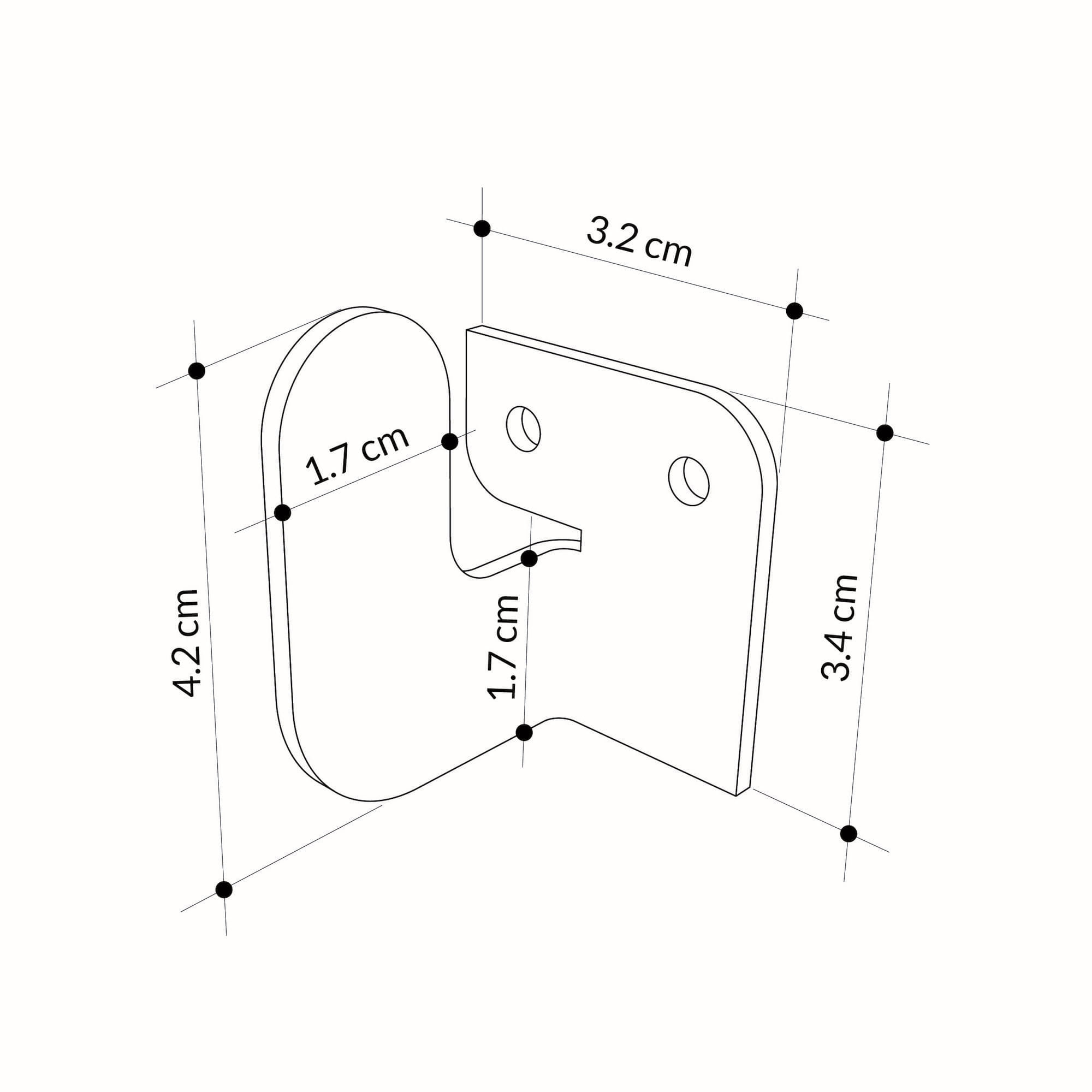 Cuiere, Wallxpert, metal, negru, 3,2x4,2x3,4 cm, set 3 bucati — imaginea 9