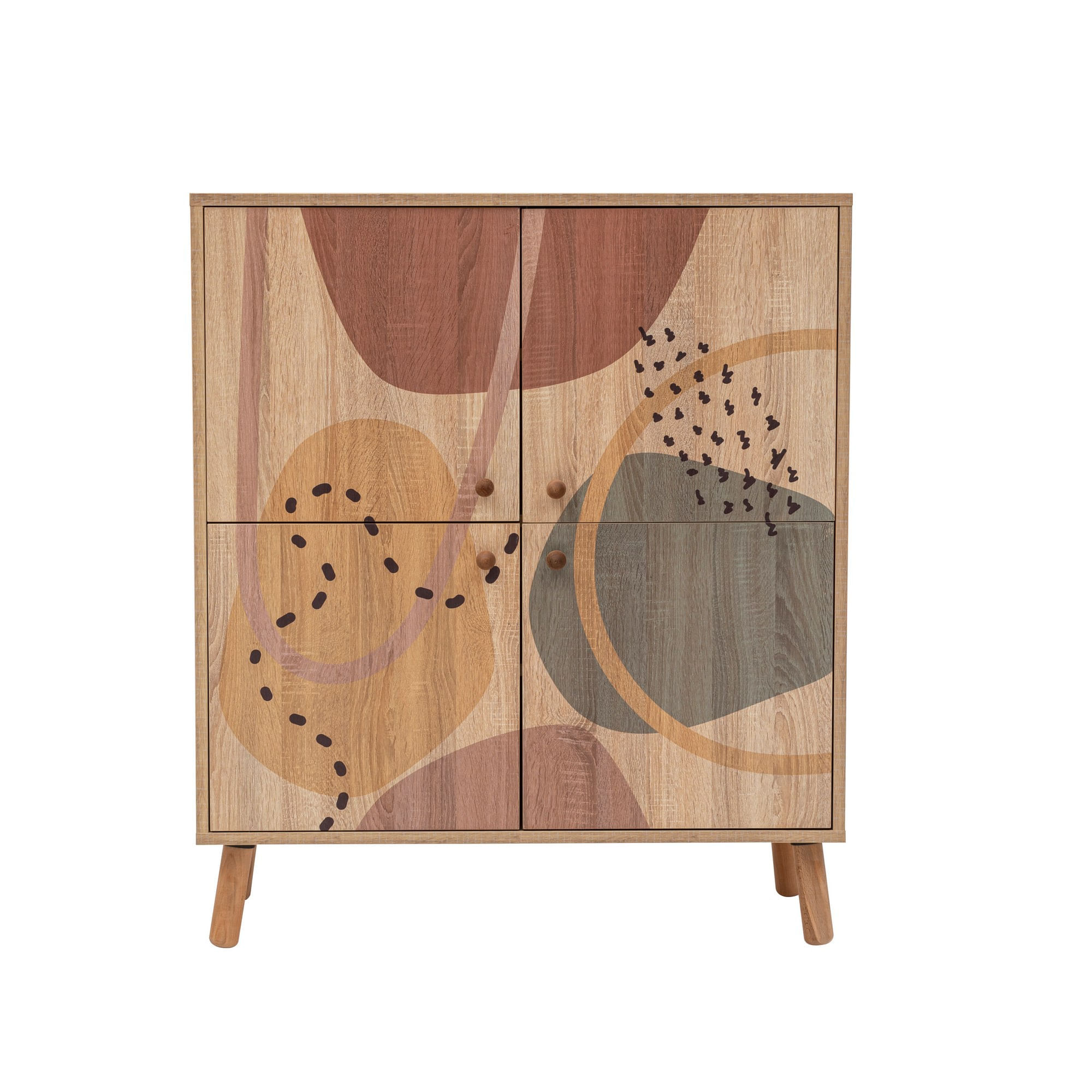 Set mobilier hol, Hanah Home, pal melaminat, sonoma si albastru inchis, 95x111x36 cm — imaginea 3