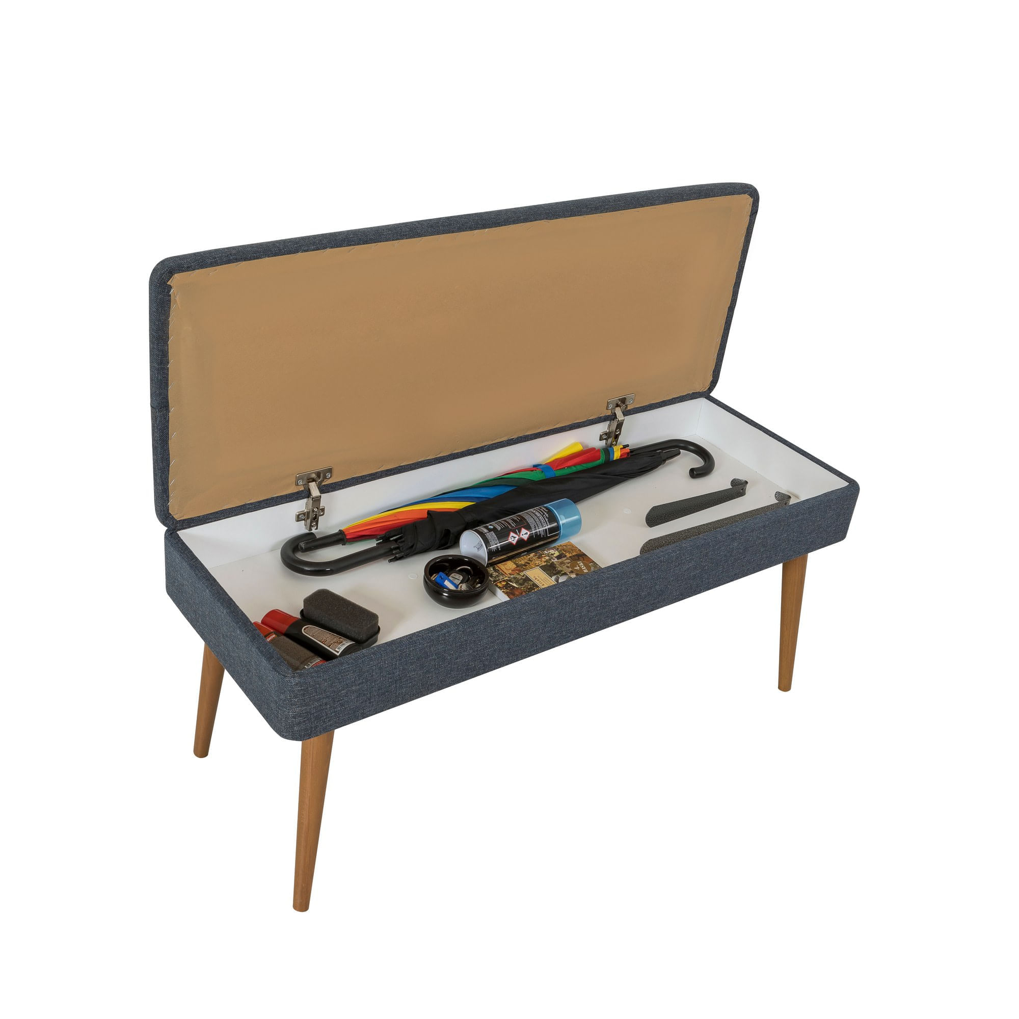 Set mobilier hol, Hanah Home, pal melaminat, sonoma si albastru inchis, 95x111x36 cm — imaginea 7