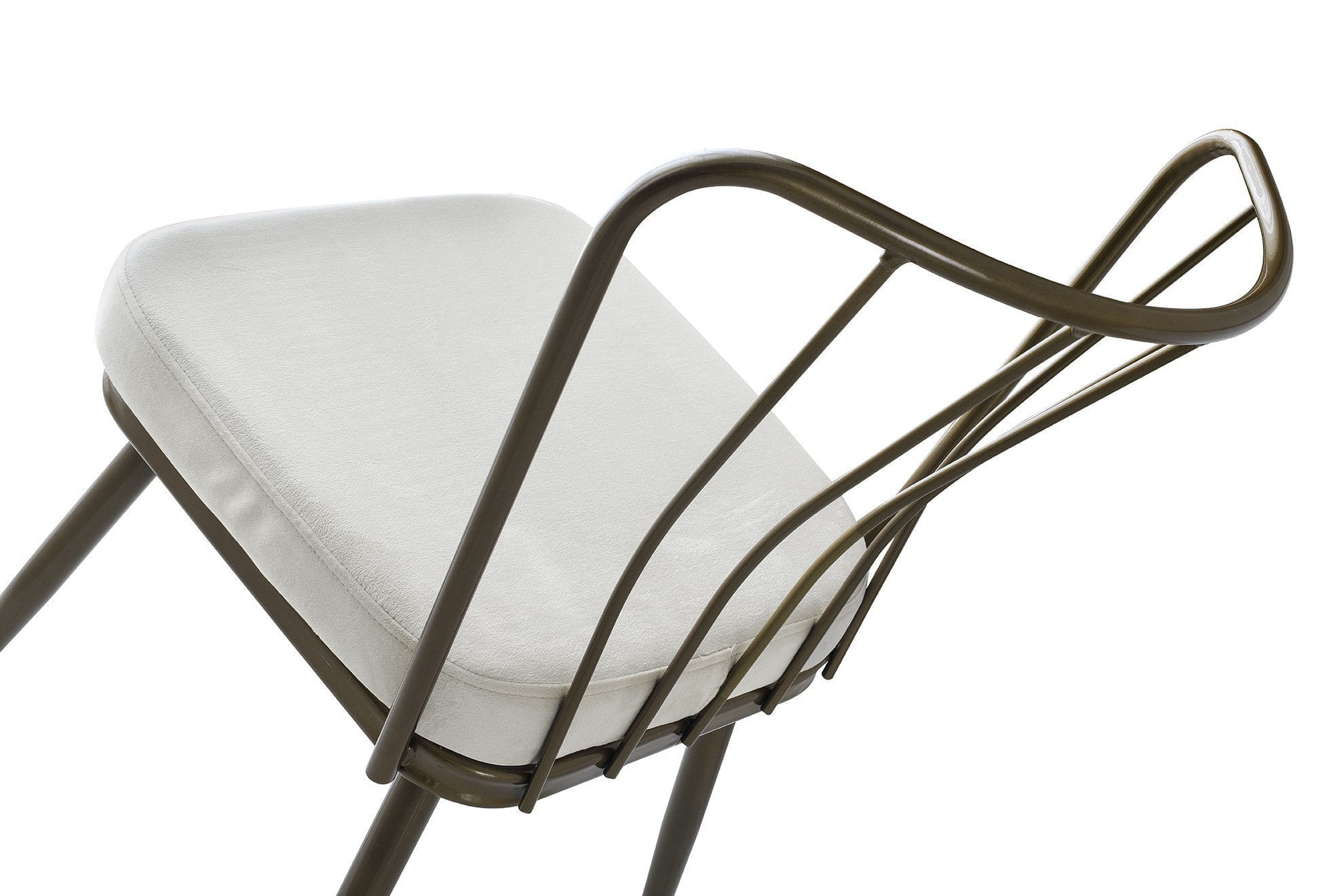 Set scaune, Hanah Home, metal, catifea, mink, 43x42x82 cm, 974NMB1189 — imaginea 5