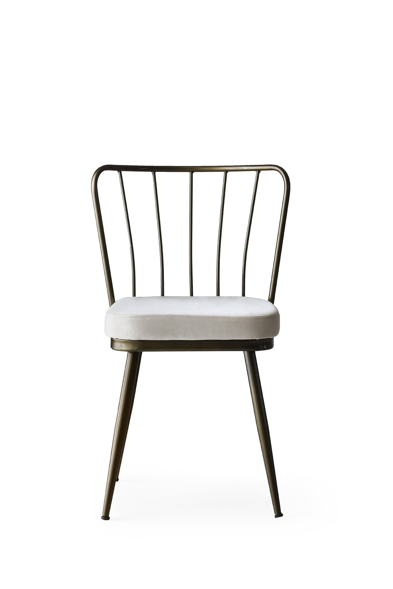 Set scaune, Hanah Home, metal, catifea, mink, 43x42x82 cm, 974NMB1189 — imaginea 6