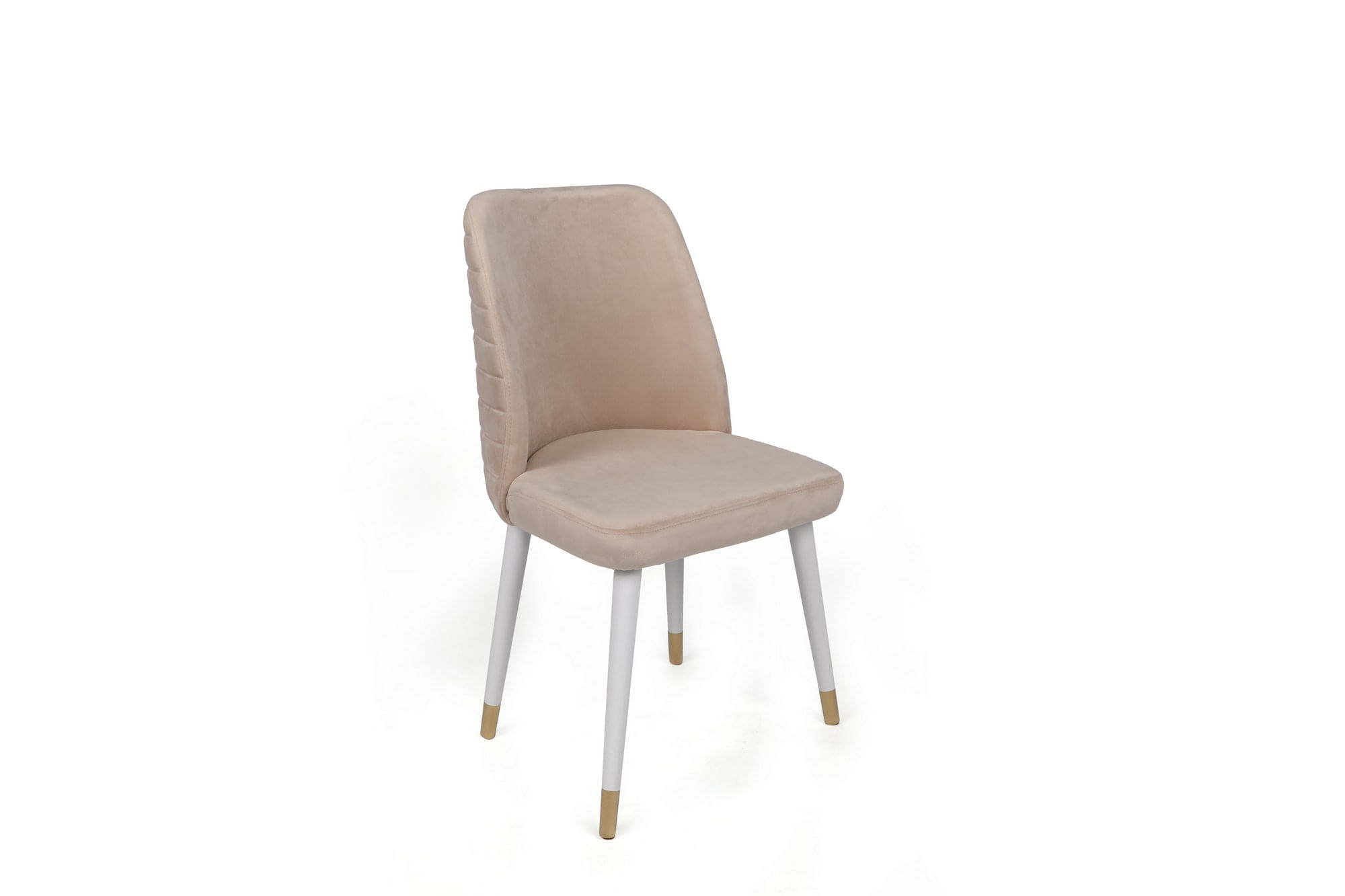 Set scaune, Hanah Home, catifea, crem alb auriu, 50x49x90 cm — imaginea 2