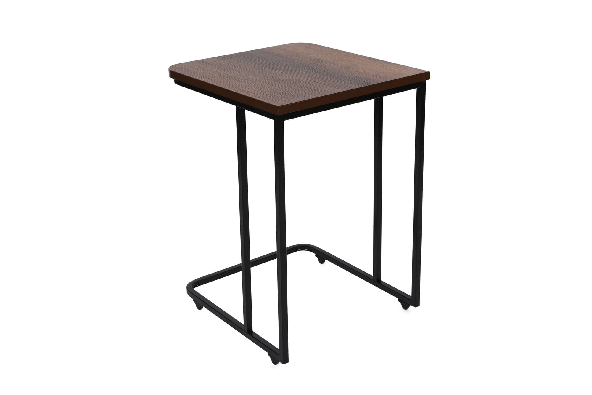 Set masute cuib, Hanah Home, metal si mdf, nuc si negru, 41x46x48.8 cm, 36x44x53.8 cm, 31x42x59 cm — imaginea 7