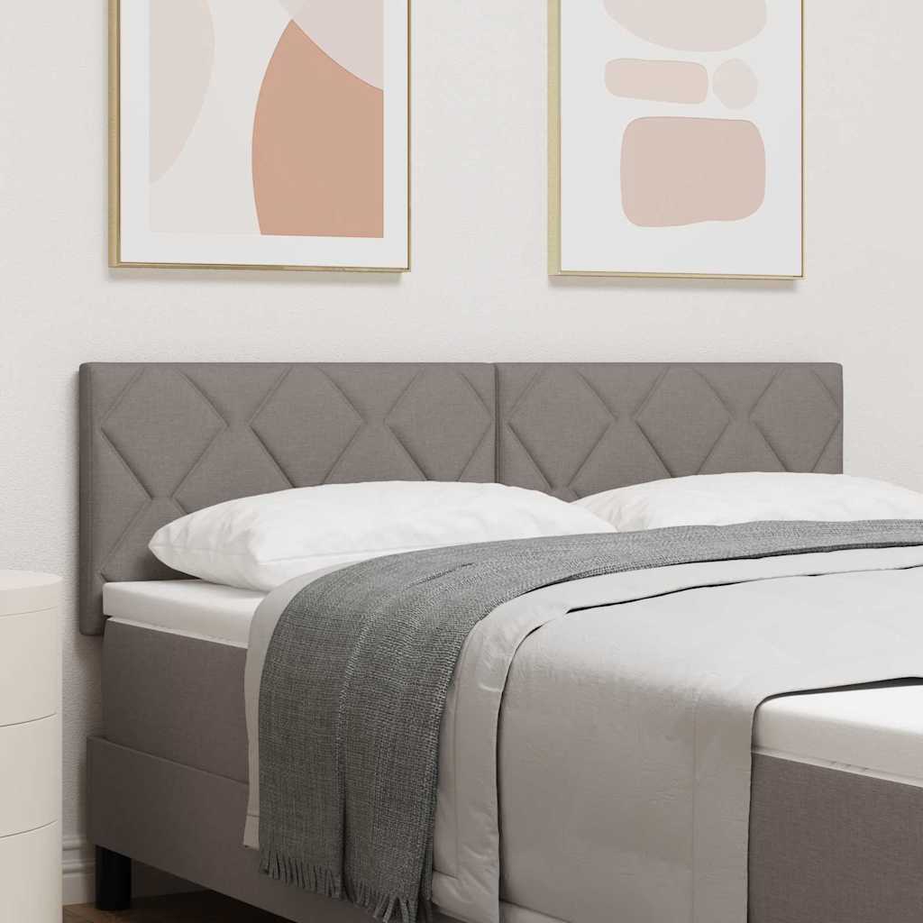 Tablie de pat design in blocuri de diamante, gri taupe, 160 cm, tapitata.