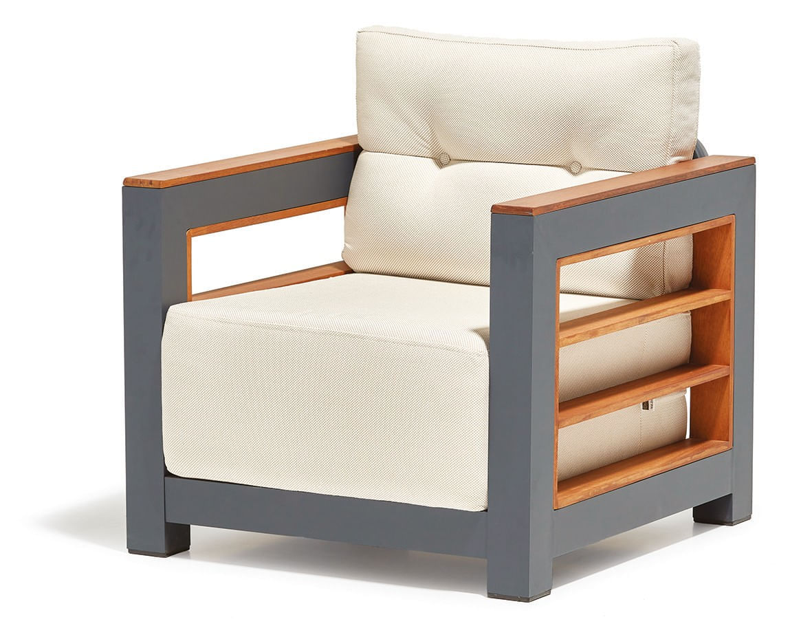 Set mobilier de gradina, Hanah Home, aluminiu, alb, 3 piese — imaginea 5