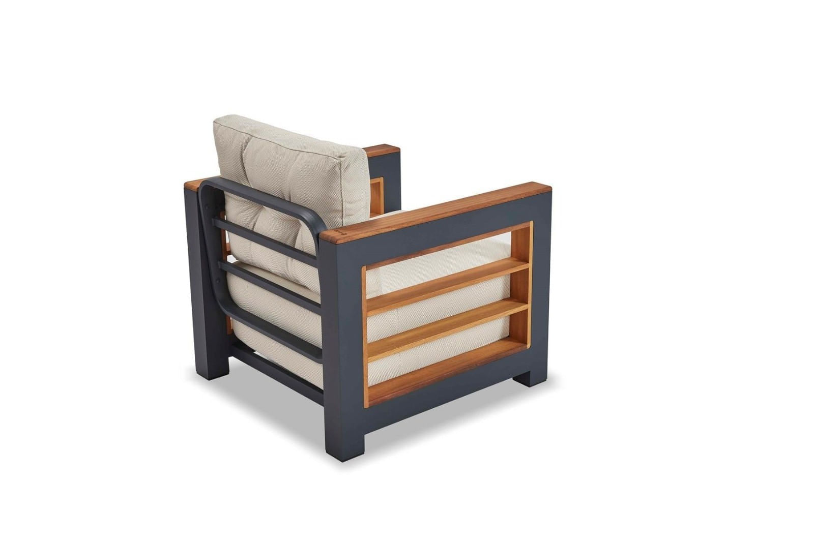 Set mobilier de gradina, Hanah Home, aluminiu, alb, 3 piese — imaginea 8