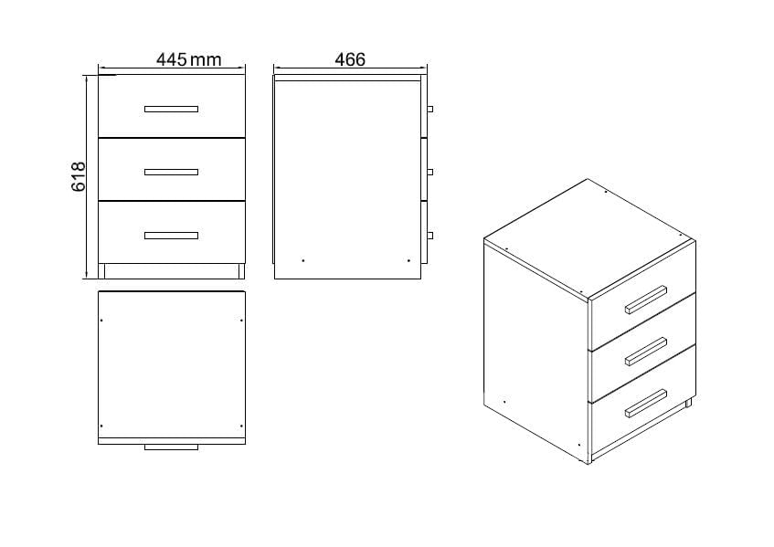 Set mobilier birou, Hanah Home, pal melaminat, stejar si negru, 5 piese — imaginea 11